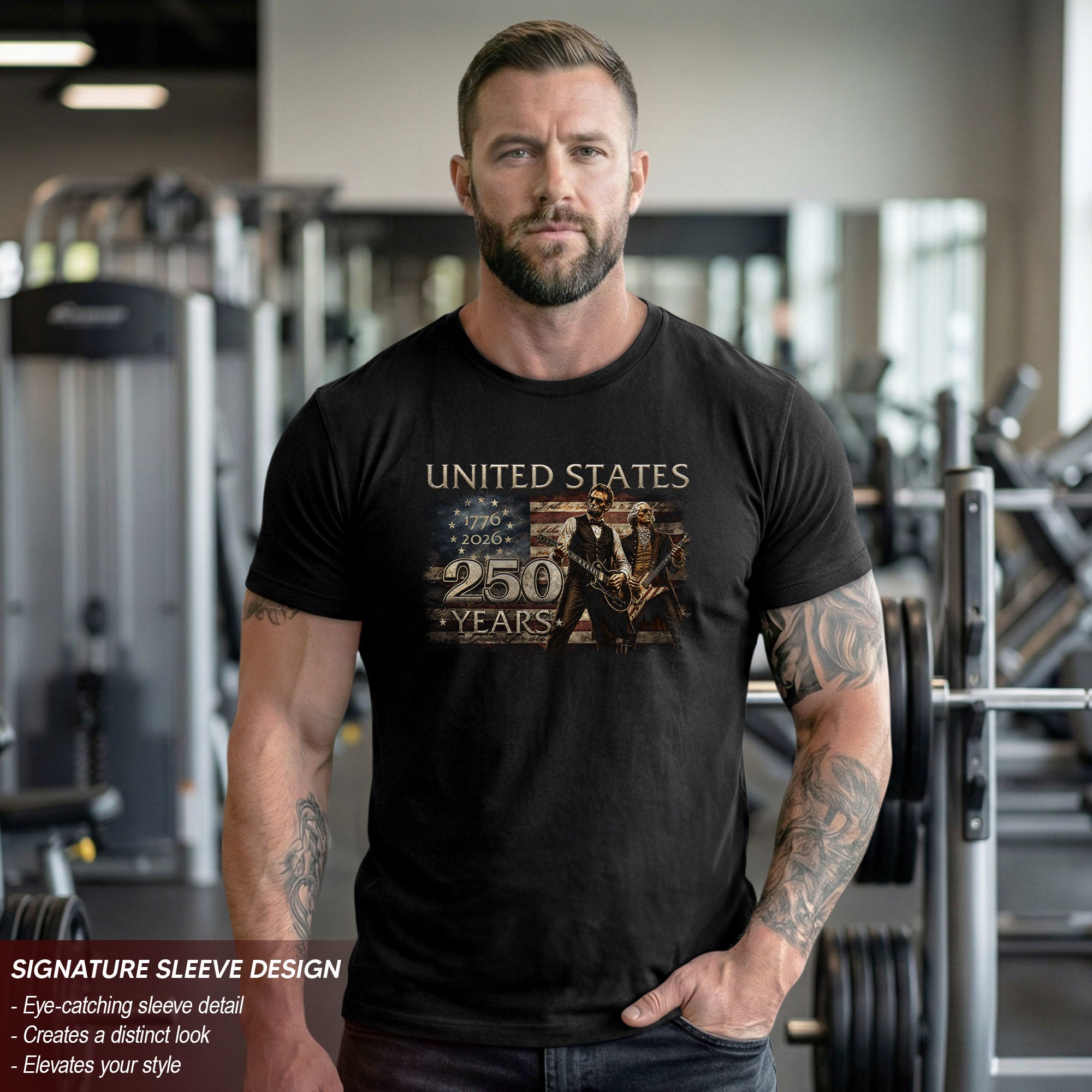 Lincoln Washington 1776-2026 Presidents T Shirt - Patriotic Graphic Unisex Apparel - Rust Field Wear