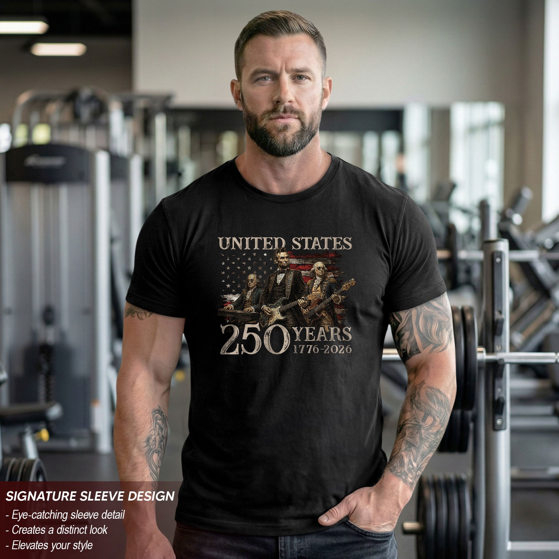 Graphic 1776-2026 Lincoln Presidents T Shirt - Patriotic Unisex Summer Wear Item - Rust Field Wear