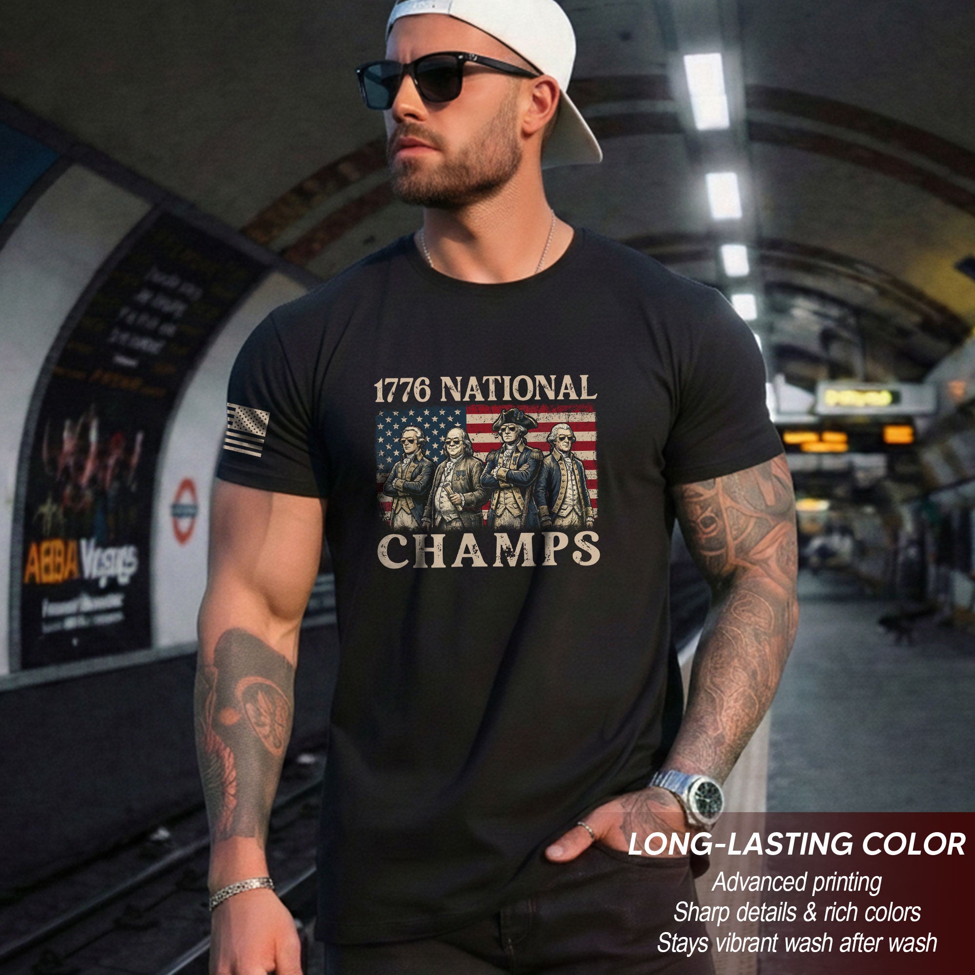 1776 National Champs Graphic Tee – Classic Founding Fathers American Pride T-Shirt