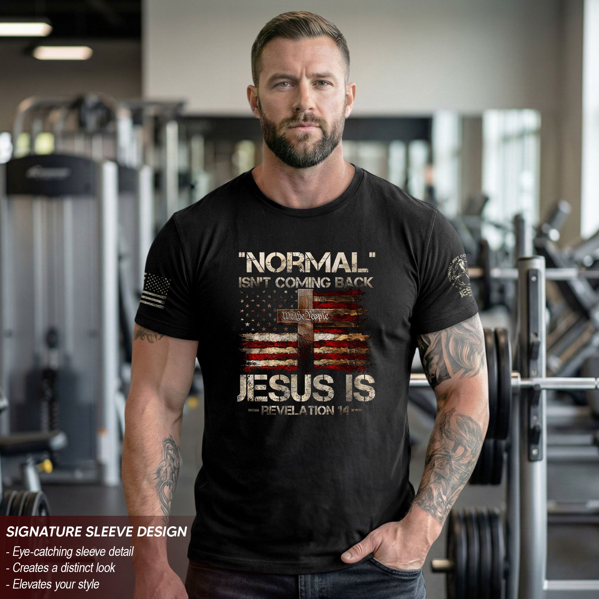 Jesus Is Coming Back – Revelation 14 Patriotic Faith T-shirt
