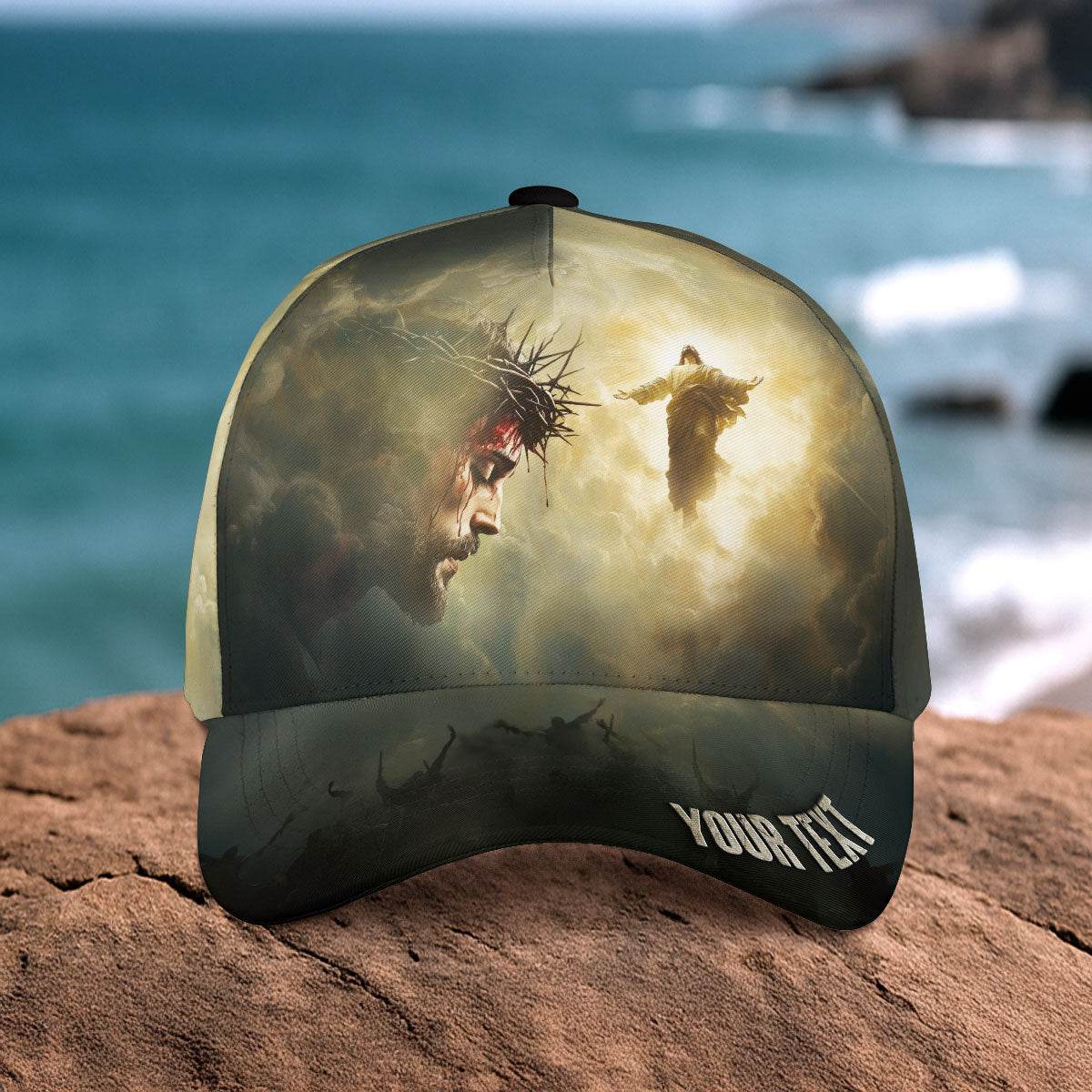 From Crucifixion to Glory – Christian Faith Customized Hat - Rust Field Wear