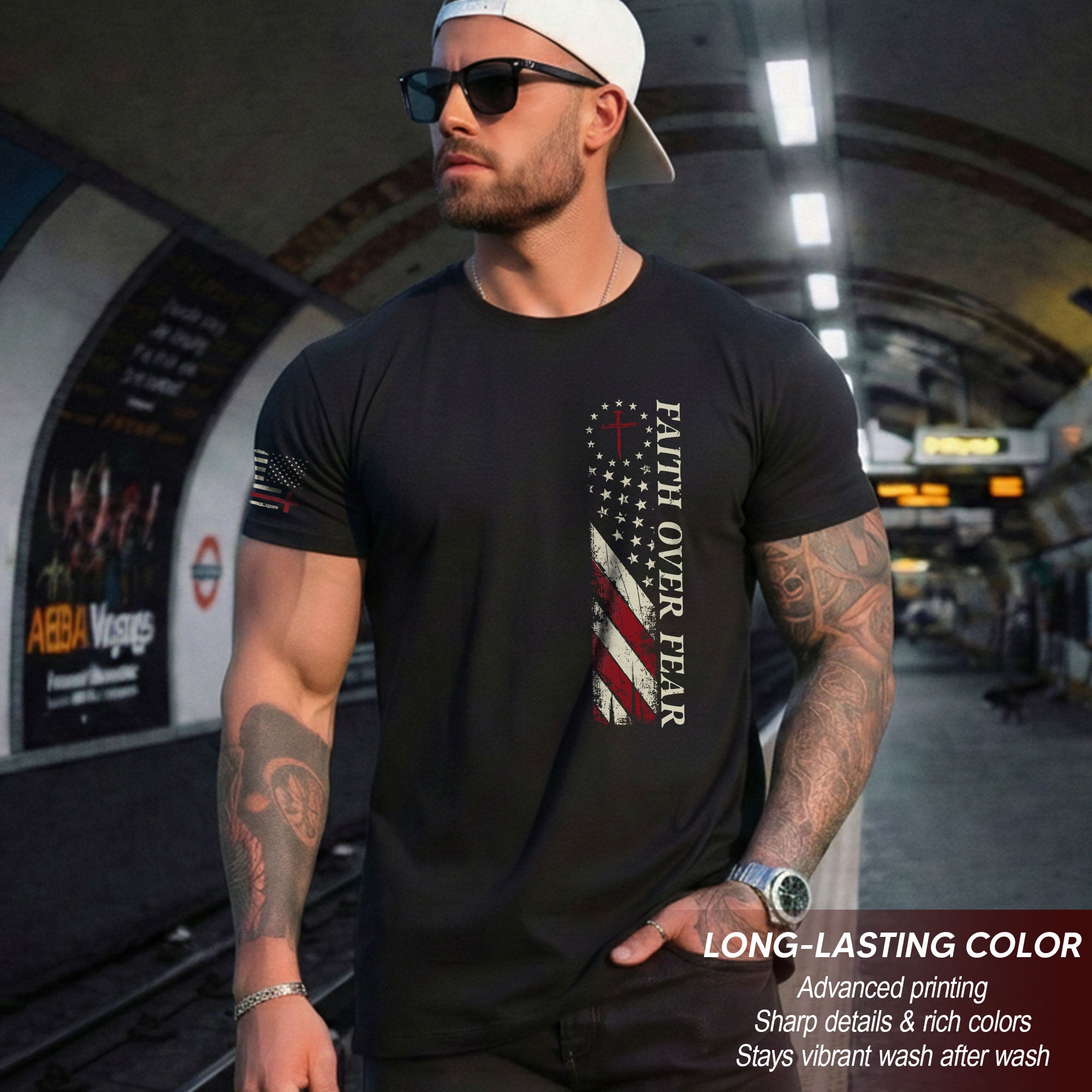 Faith Over Fear Christian Strength T-Shirt