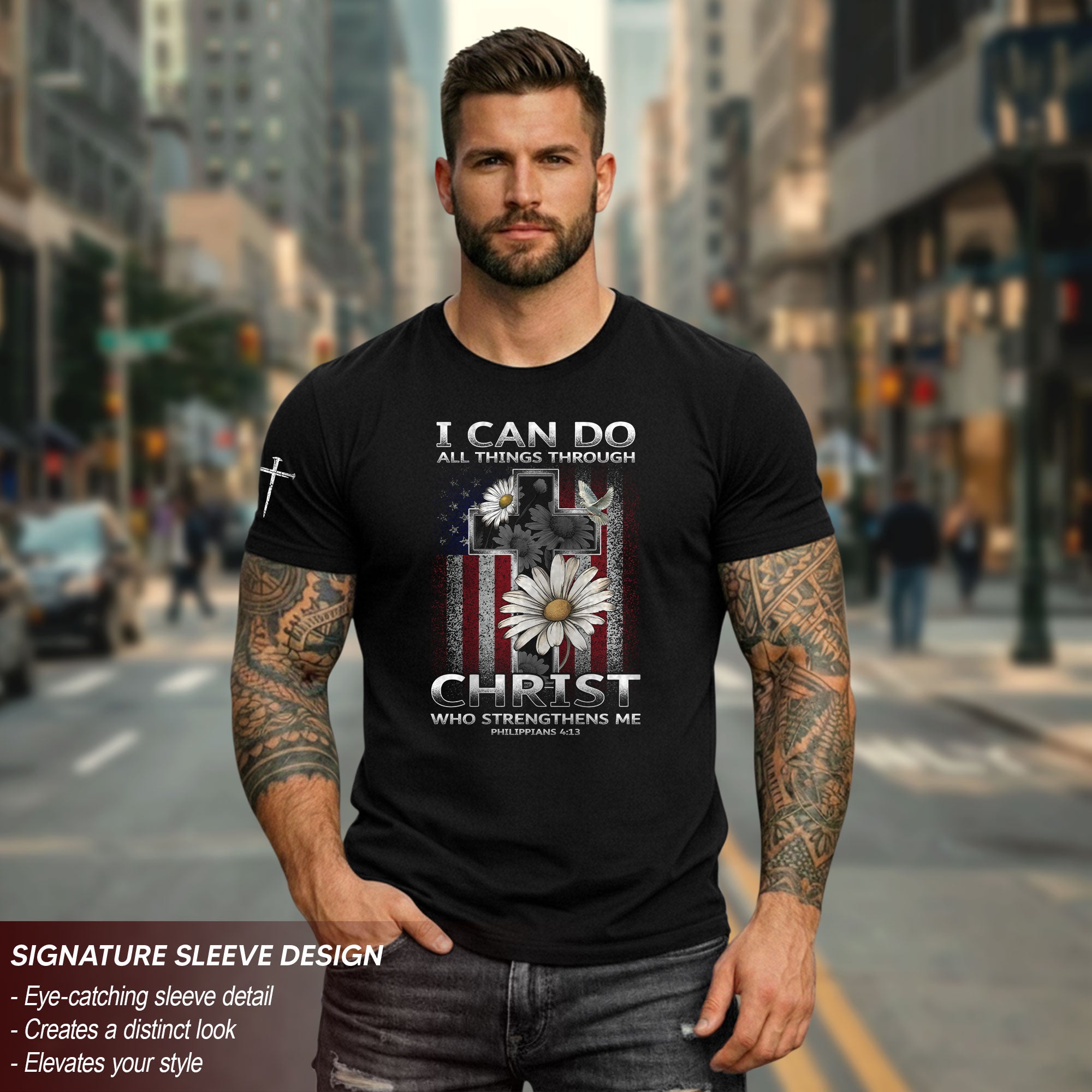 I Can Do All Things Through Christ Shirt Cross Tee