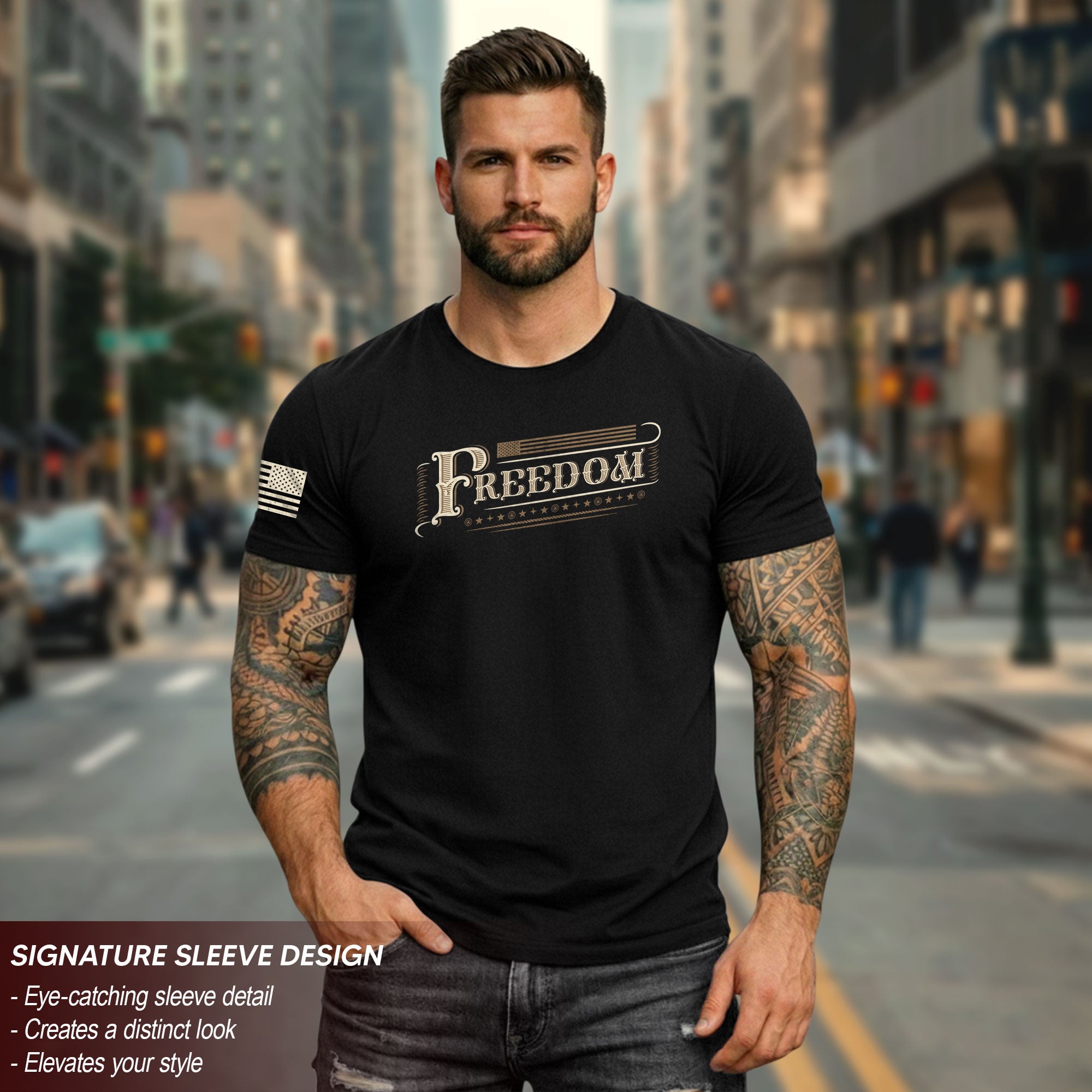 Vintage 'Freedom' Script T-Shirt