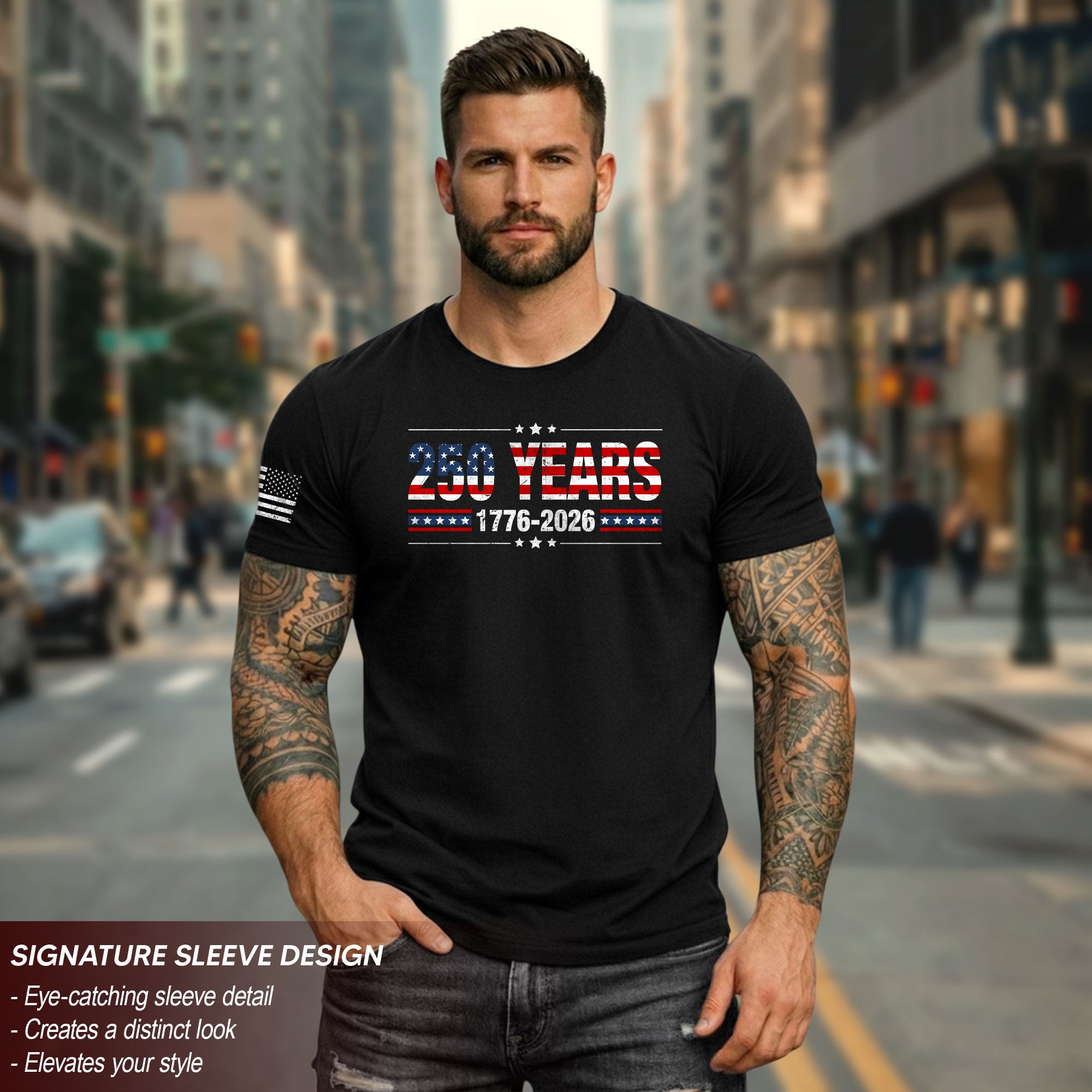 250 Years USA Independence Shirt – Classic Stars & Stripes 1776–2026 Tee