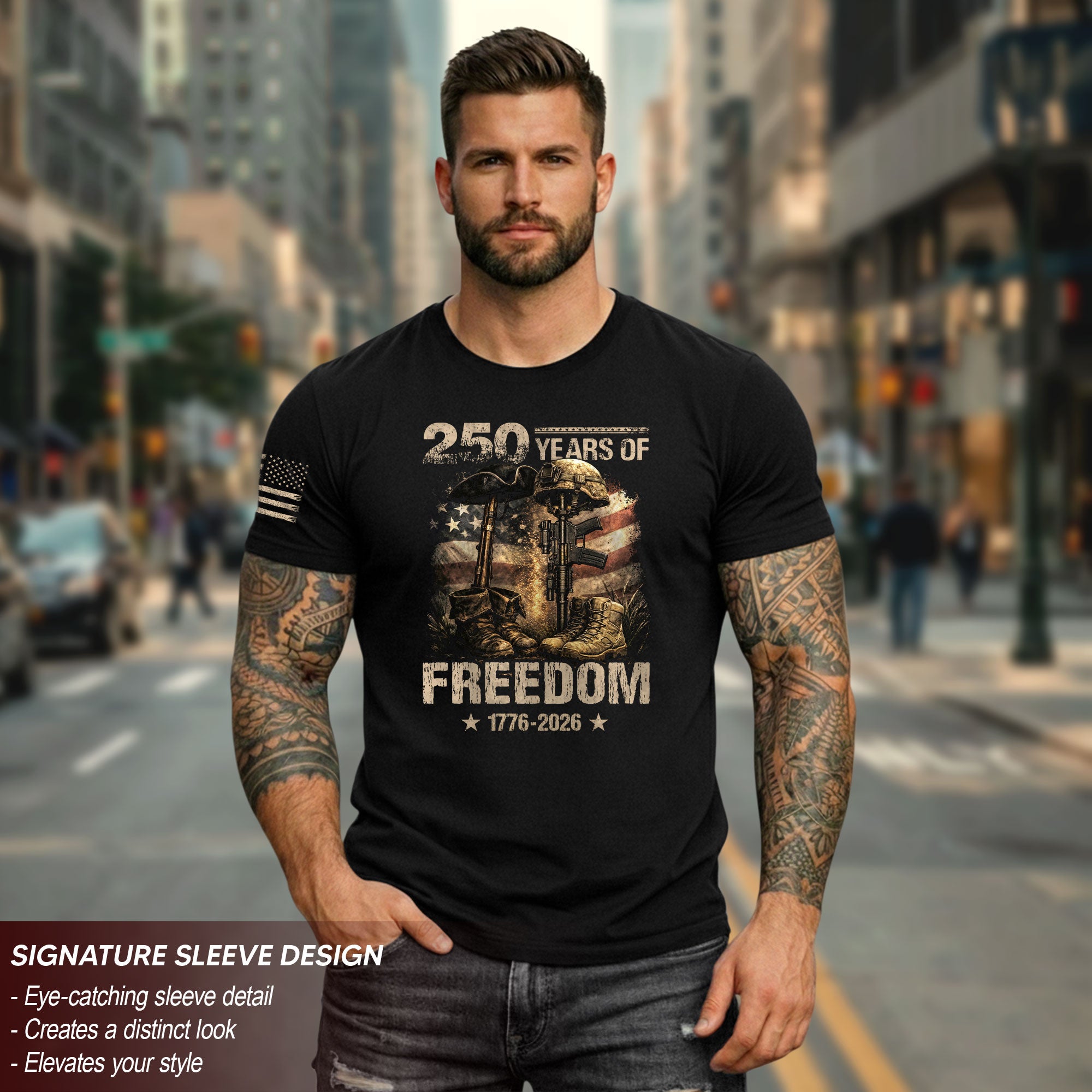 Honoring Past & Present – Semiquincentennial America 250 Shirt