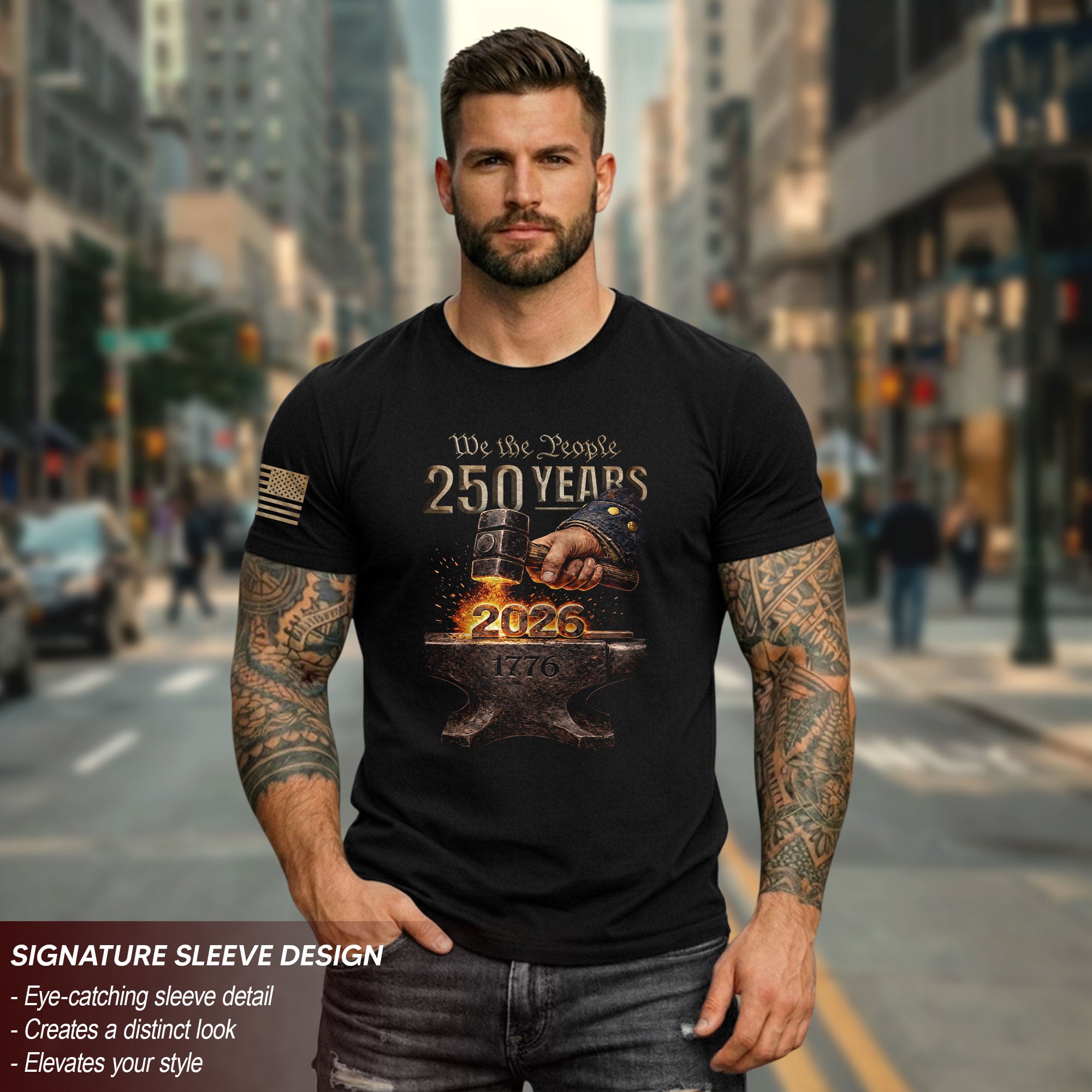 United States 250th Anniversary 250 Years Semiquincentennial Shirt 1776-2026 Forged in Liberty Patriotic Heritage