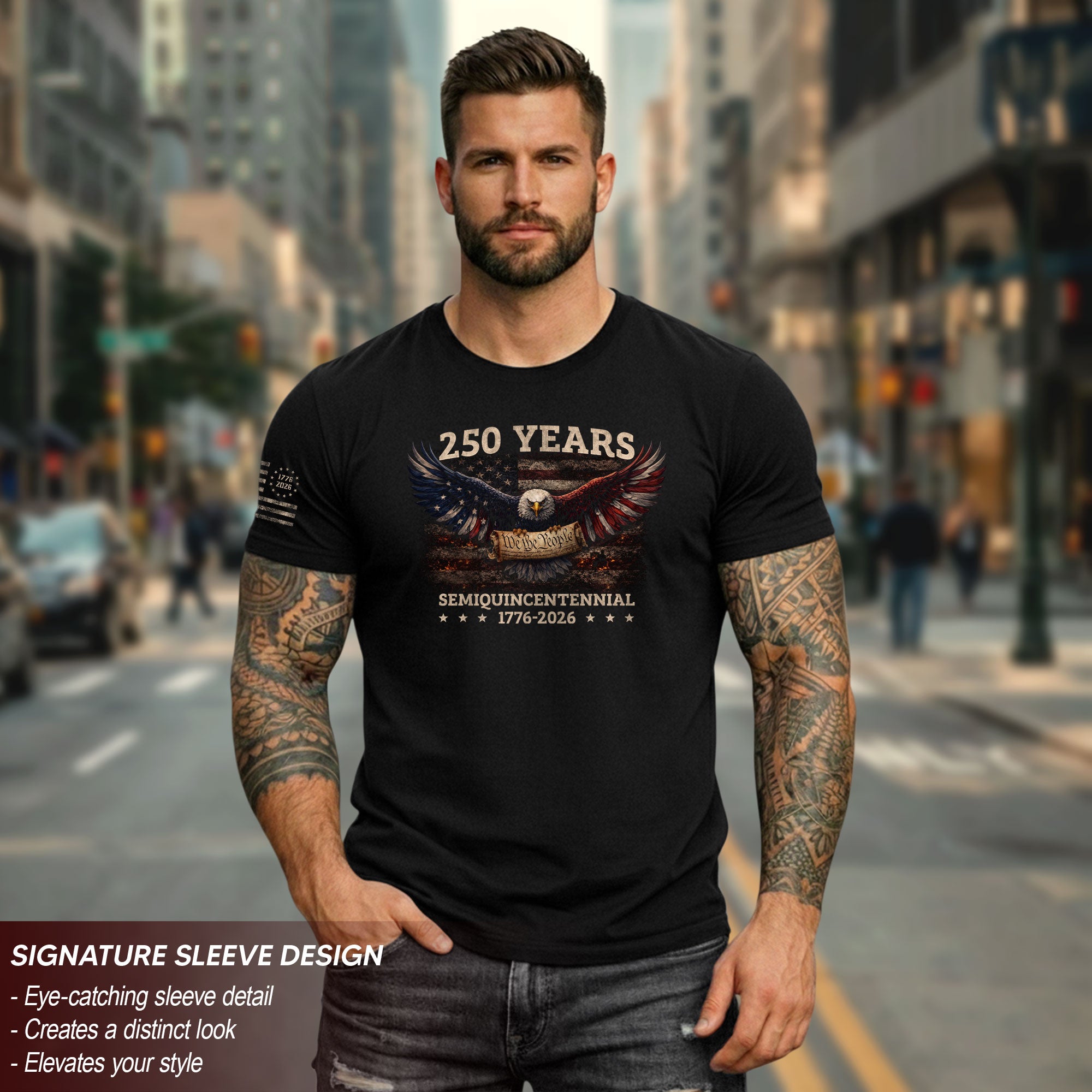 USA 250th Anniversary Shirt 1776–2026, Semiquincentennial American Eagle Commemoration