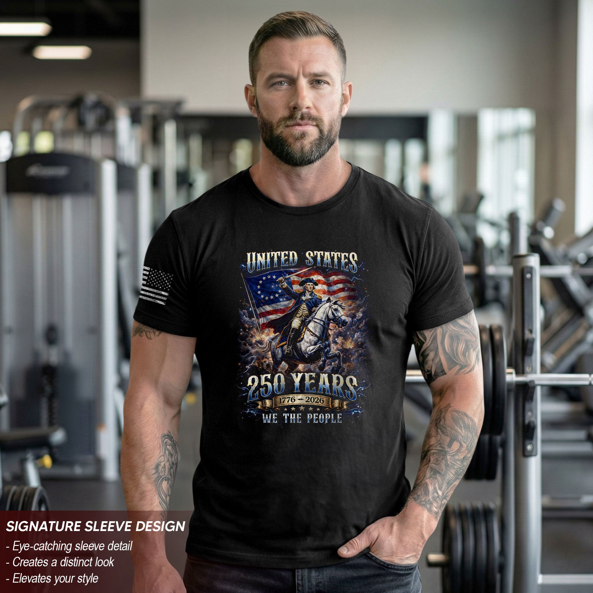 George Washington 250 Years Shirt - 1776-2026 United States 250th Anniversary Bootleg Tee - Rust Field Wear