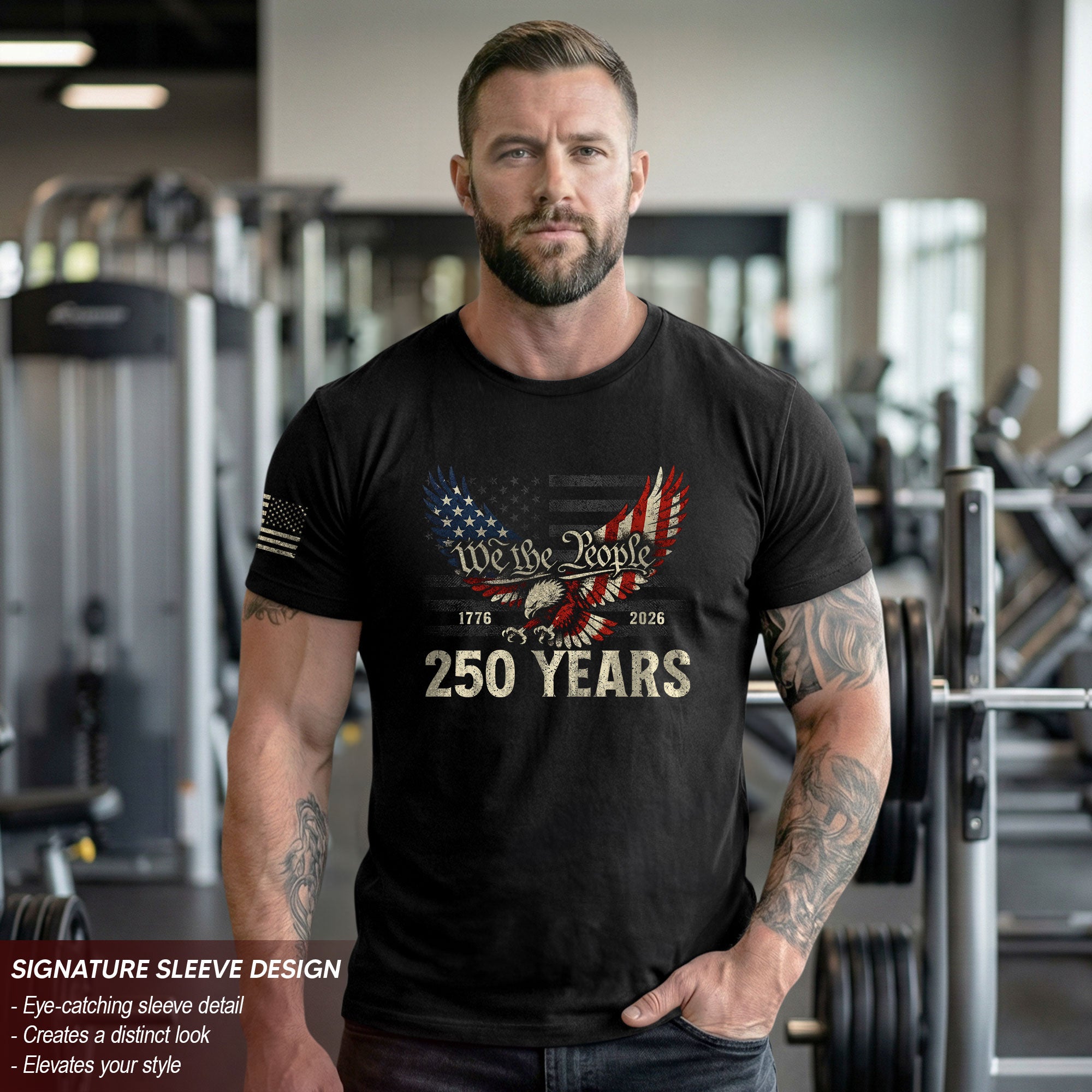 America 250th Anniversary T-Shirt 1776-2026 – We The People & Eagle Freedom Tee
