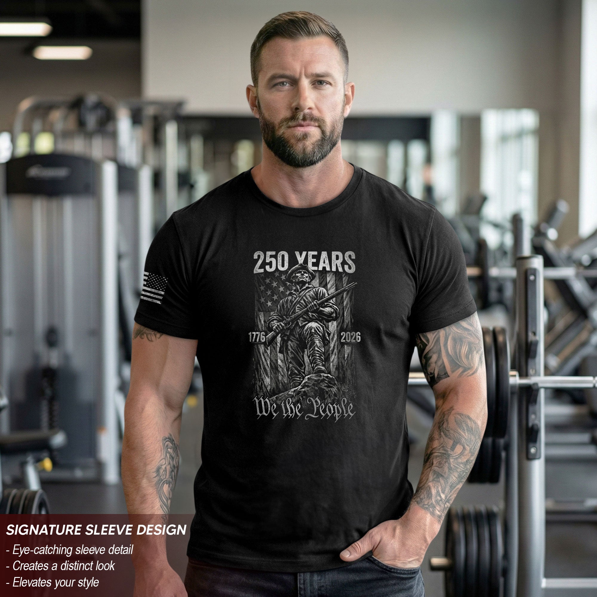 American Revolution 250th Anniversary 1776-2026 T-Shirt – We The People Minuteman Patriotic USA 250 Years Tee