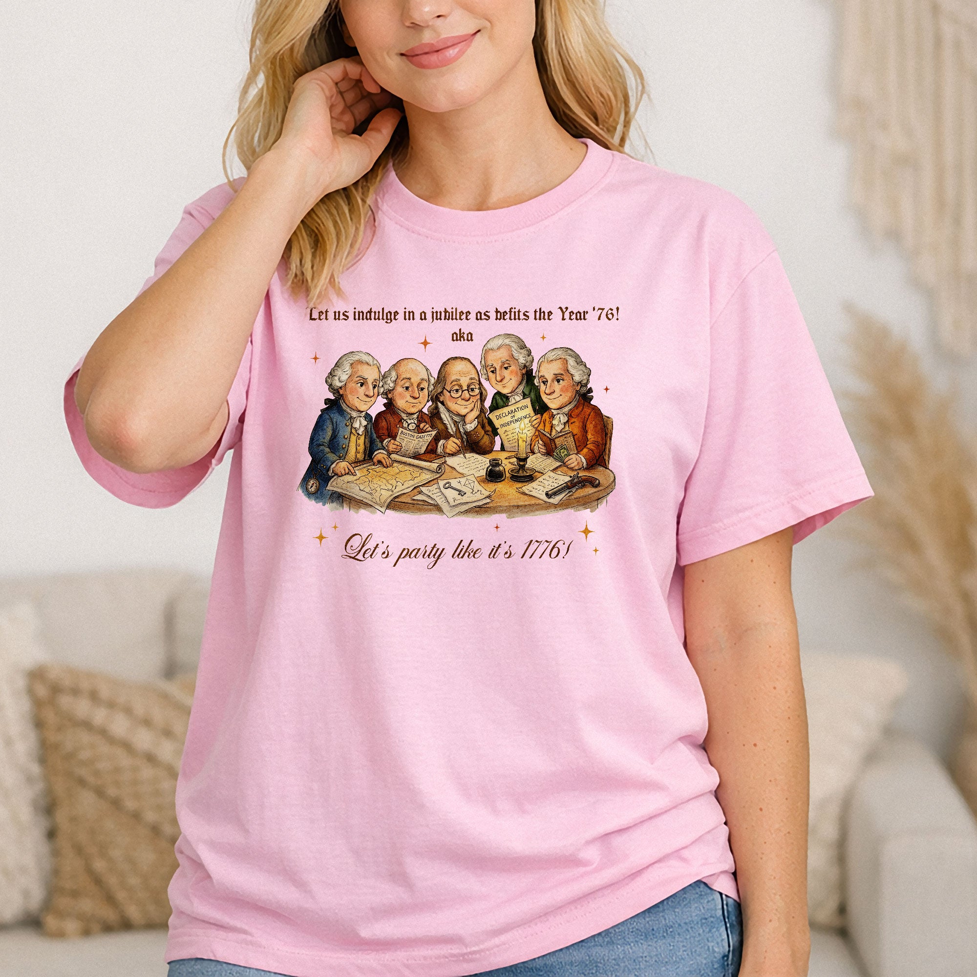 Funny Founding Fathers 1776 Vintage T-Shirt Patriotic 250th Anniversary USA