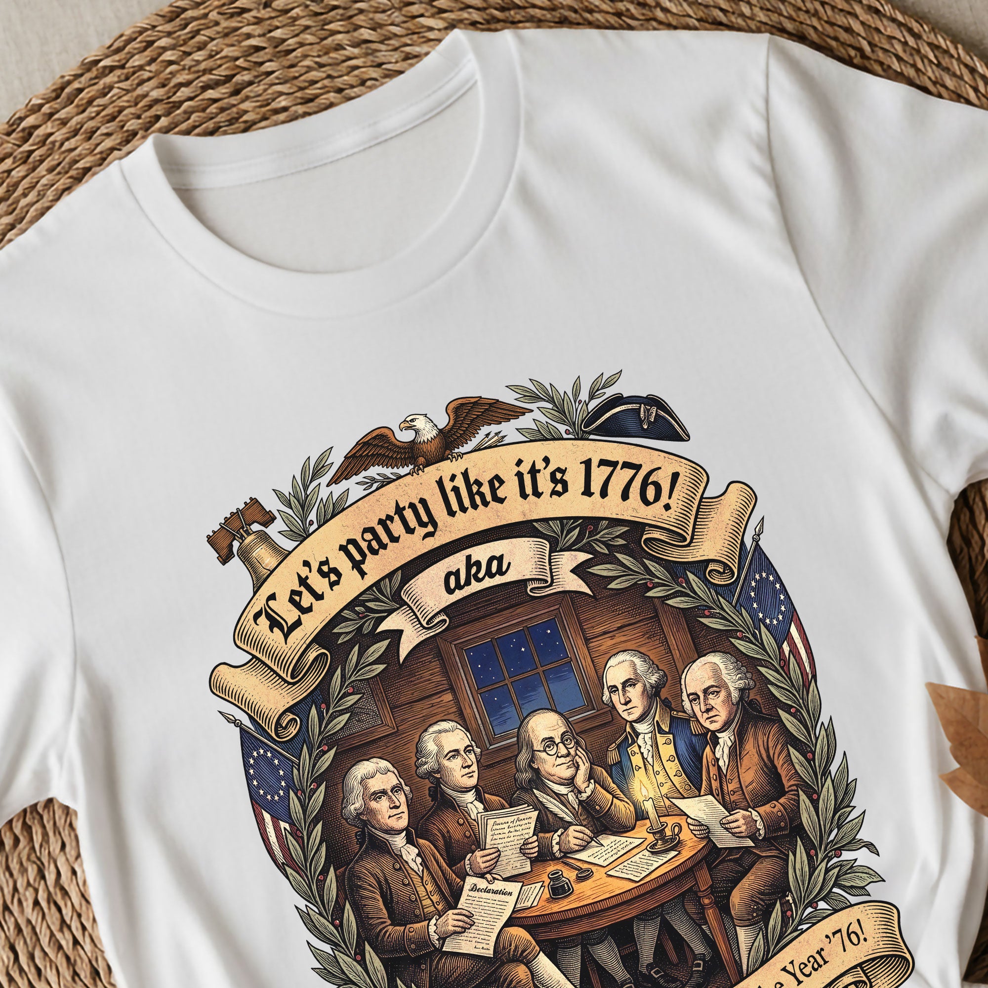 Let’s Party Like It’s 1776 Shirt Vintage Founding Fathers Patriotic USA