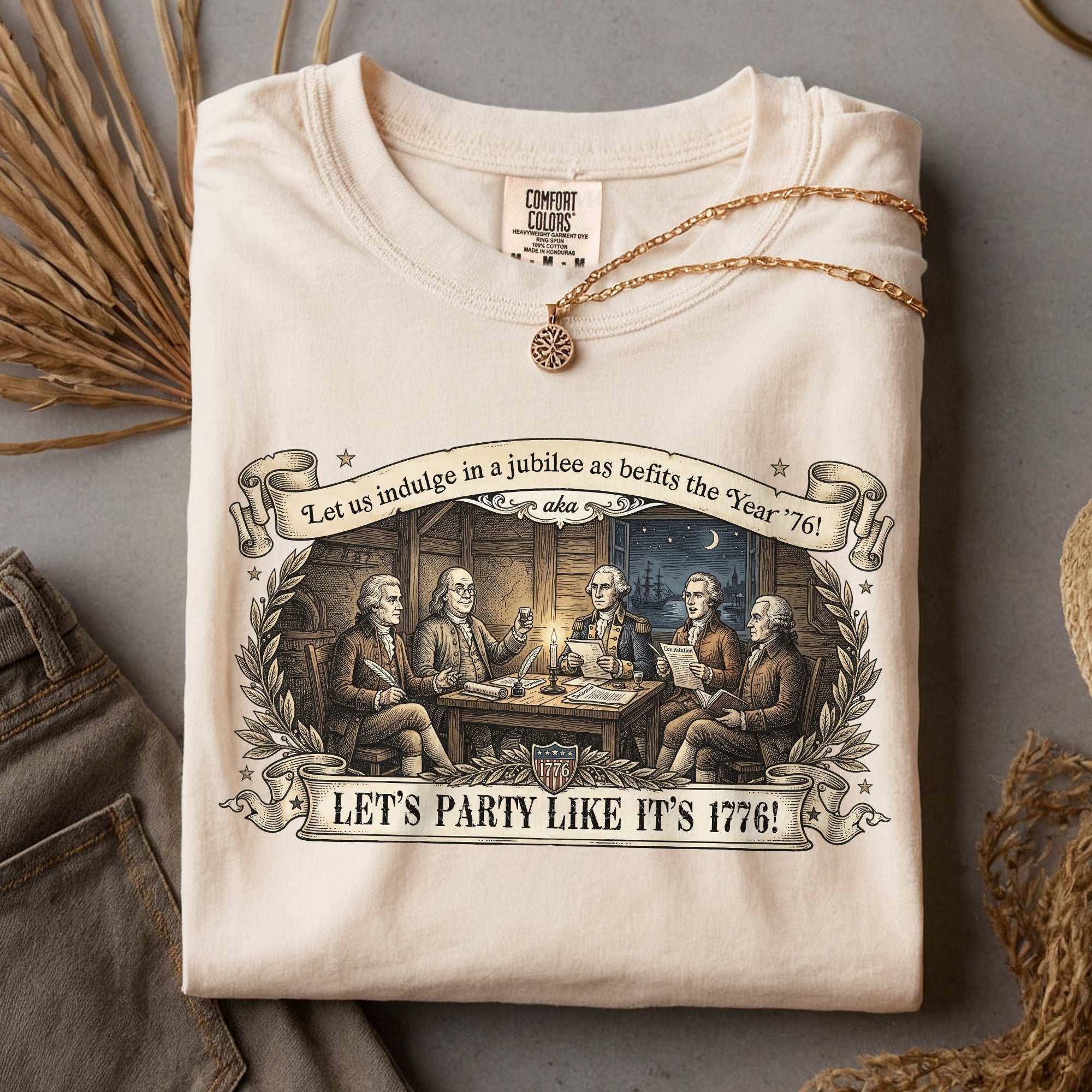 Patriotic Founding Fathers Shirt 1776 Vintage American History Party