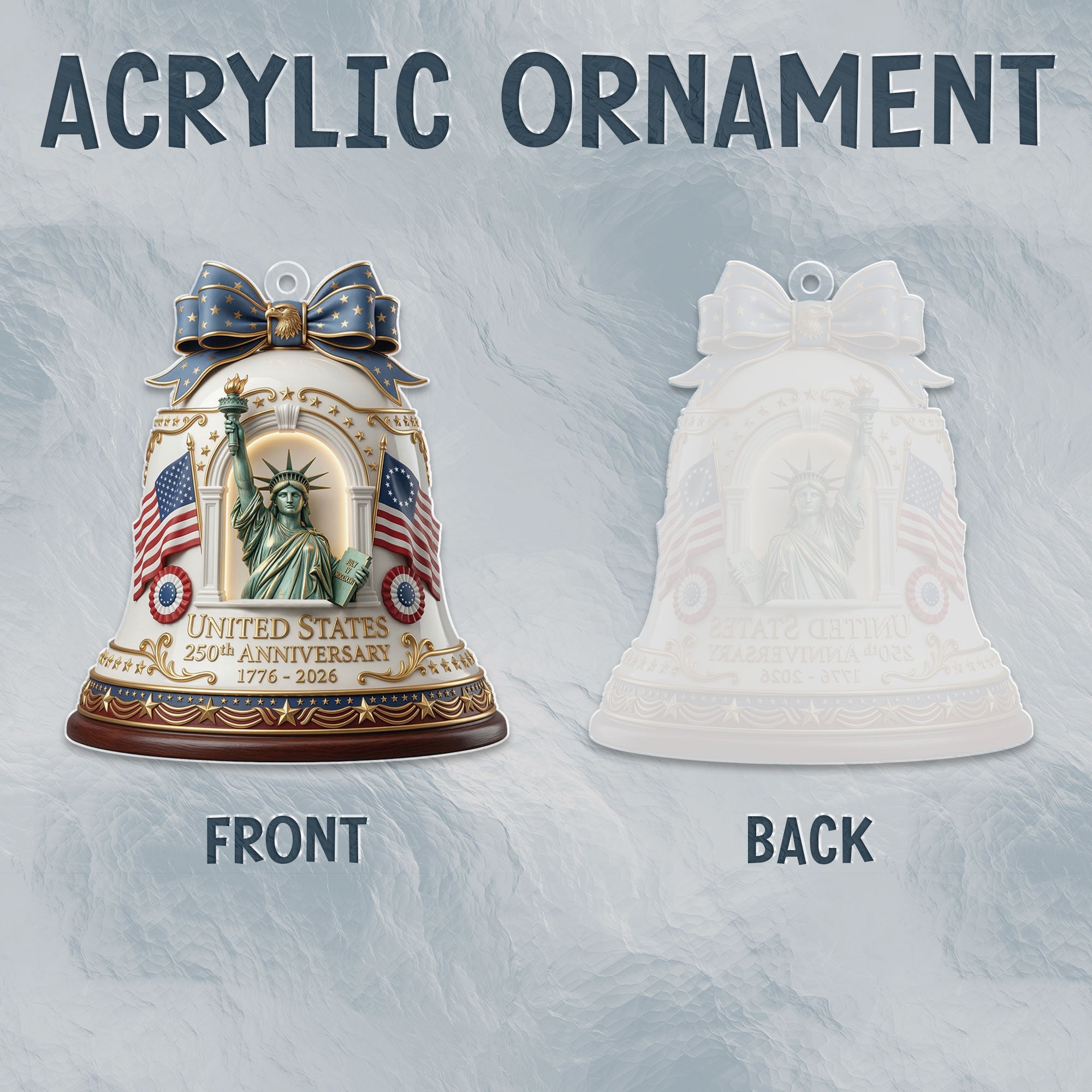 250th Anniversary U.S. Commemorative Acrylic Ornament – Statue of Liberty Design