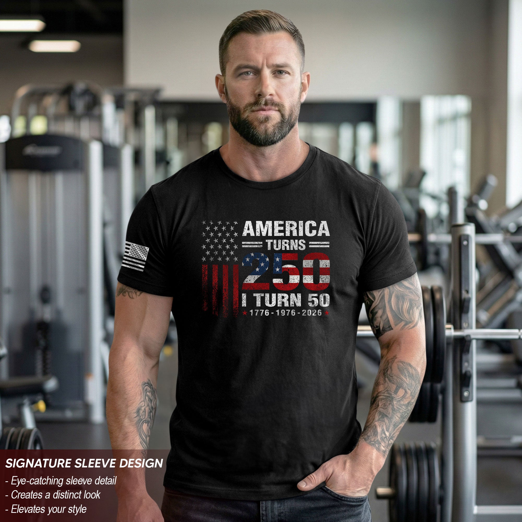 Vintage Style 250 & 50 Birthday Shirt: 1776-2026 Patriotic Anniversary Graphic Tee