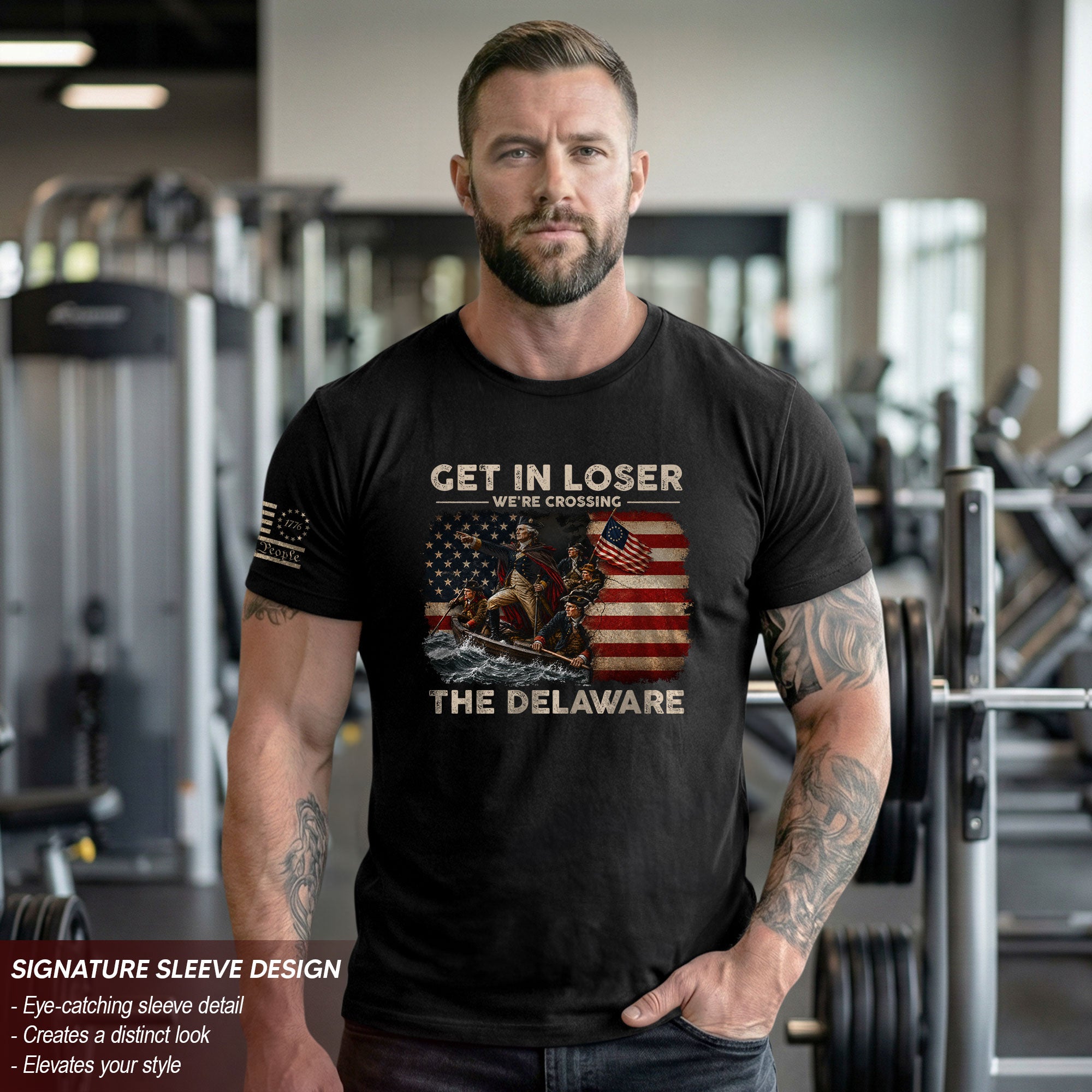 Get In Loser We're Crossing The Delaware Shirt Funny George Washington Historical Tee