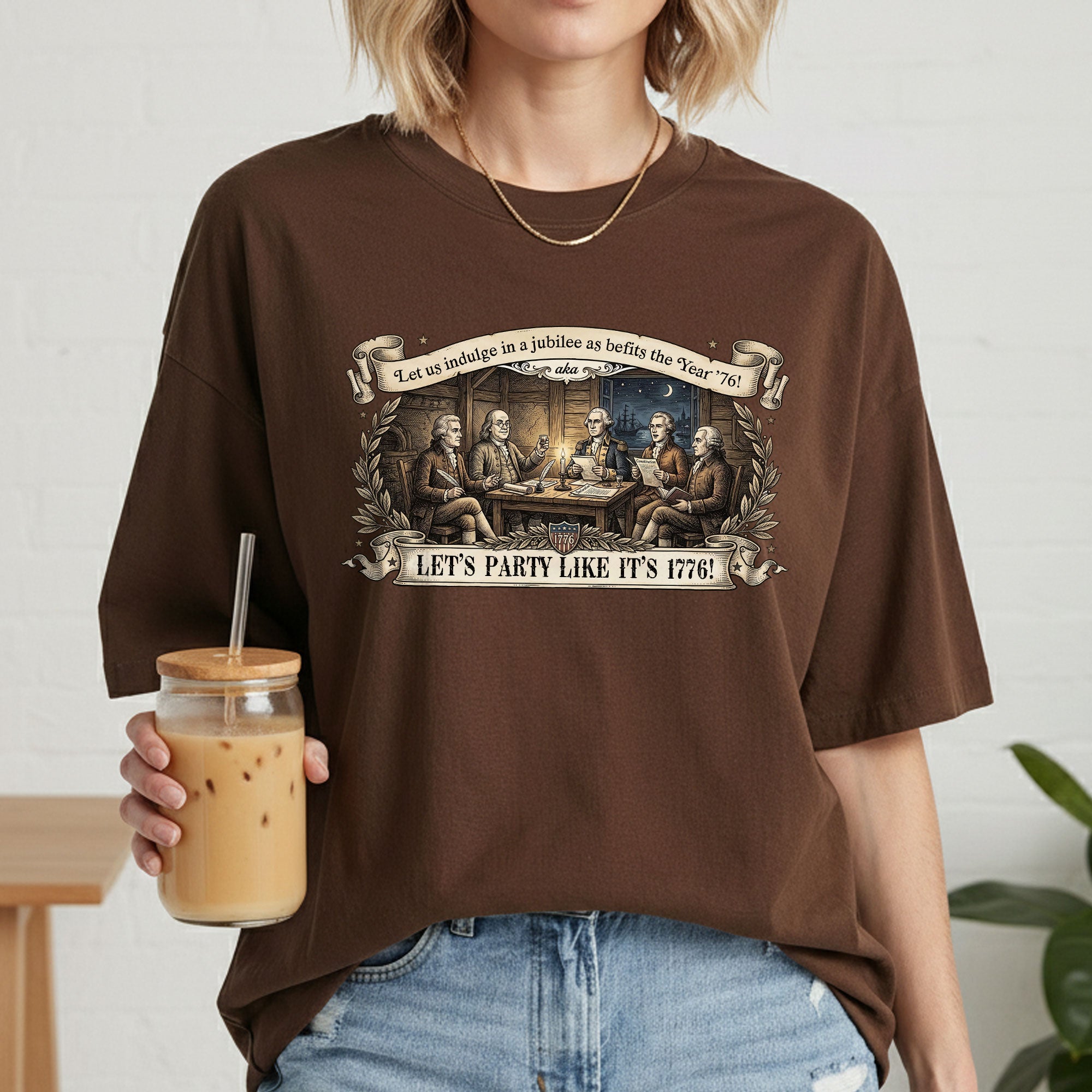 Patriotic Founding Fathers Shirt 1776 Vintage American History Party