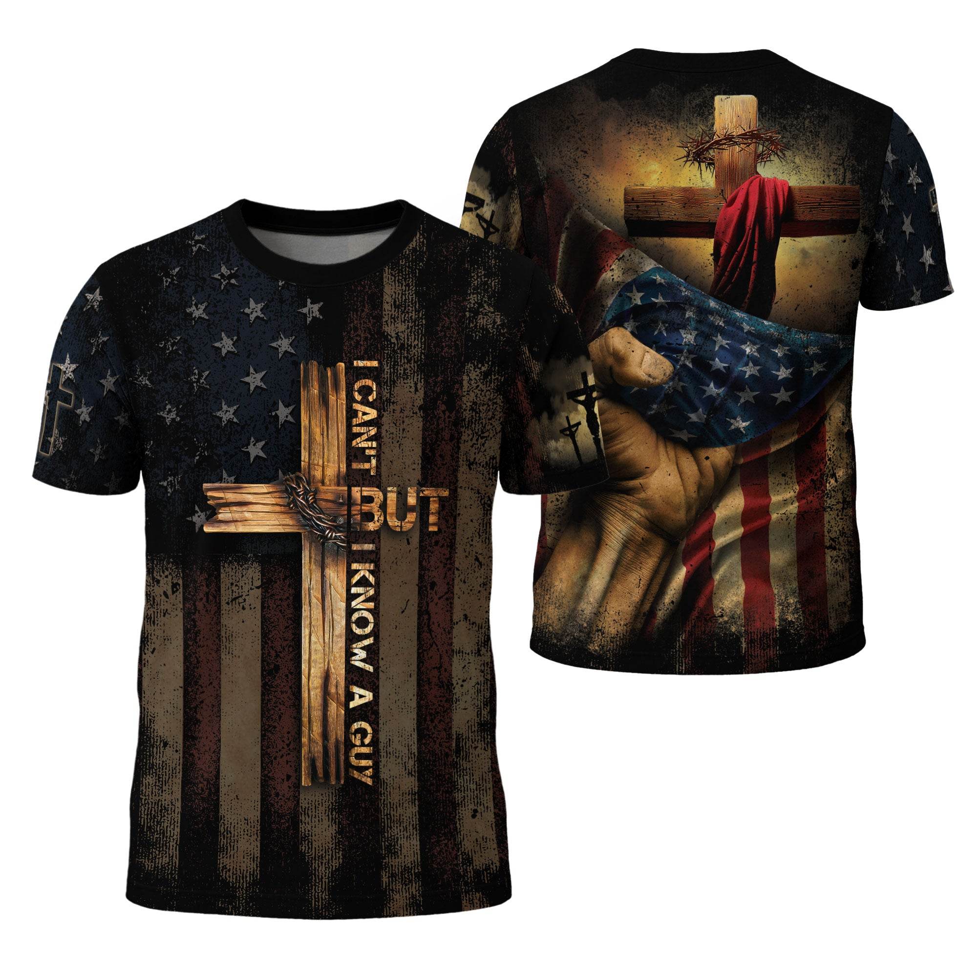 I Can’t But I Know A Guy – Patriotic Cross Christian T-shirt - Rust Field Wear