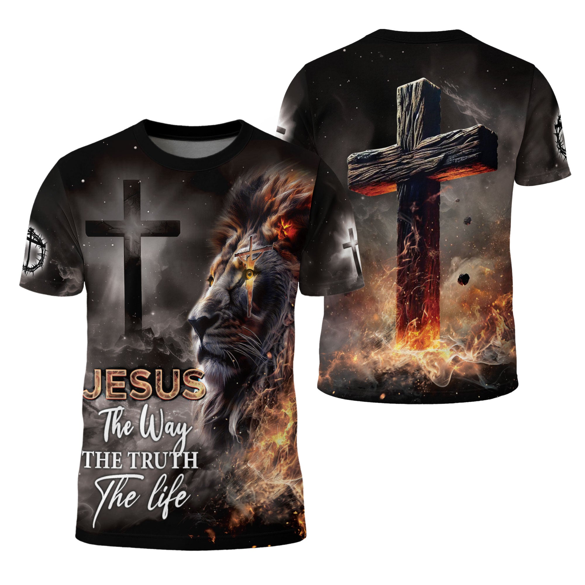Jesus – The Way, The Truth, The Life | Lion of Judah Double-Sided Tee