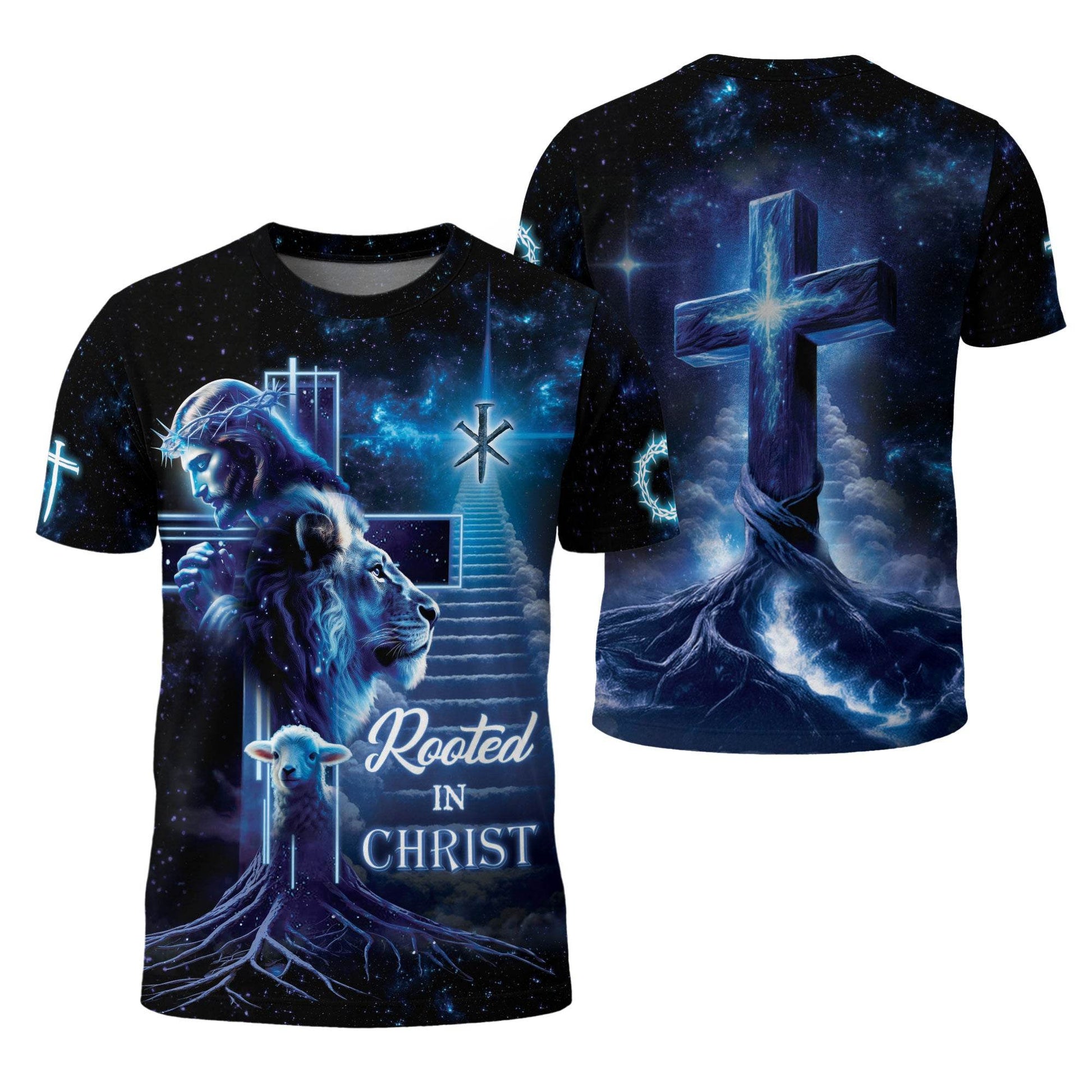 Rooted In Christ The Lion The Lamb And The King T-Shirt - Rust Field Wear