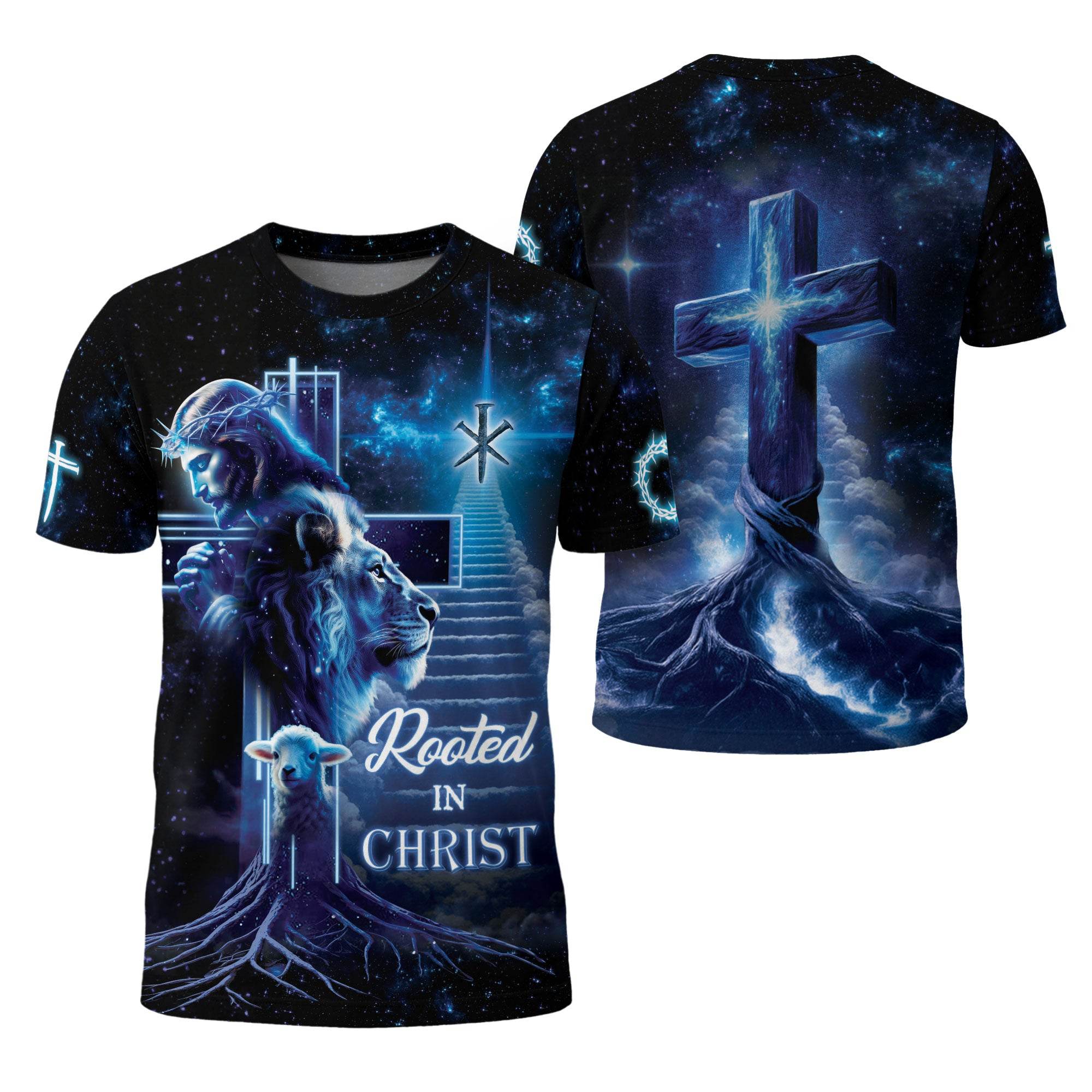 Rooted In Christ The Lion The Lamb And The King T-Shirt - Rust Field Wear