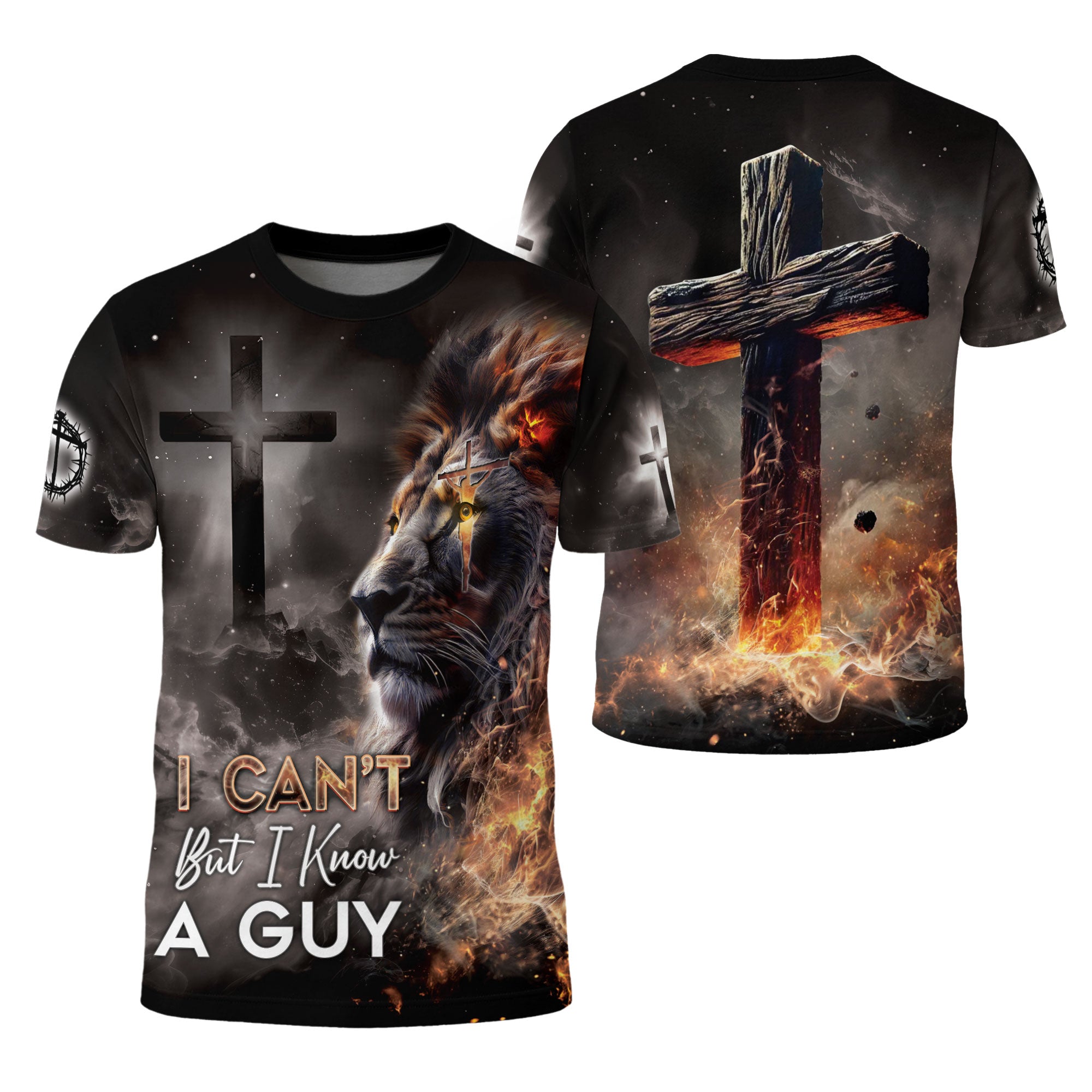 I Can't But He Can Fiery Lion Of Judah Christian T-Shirt
