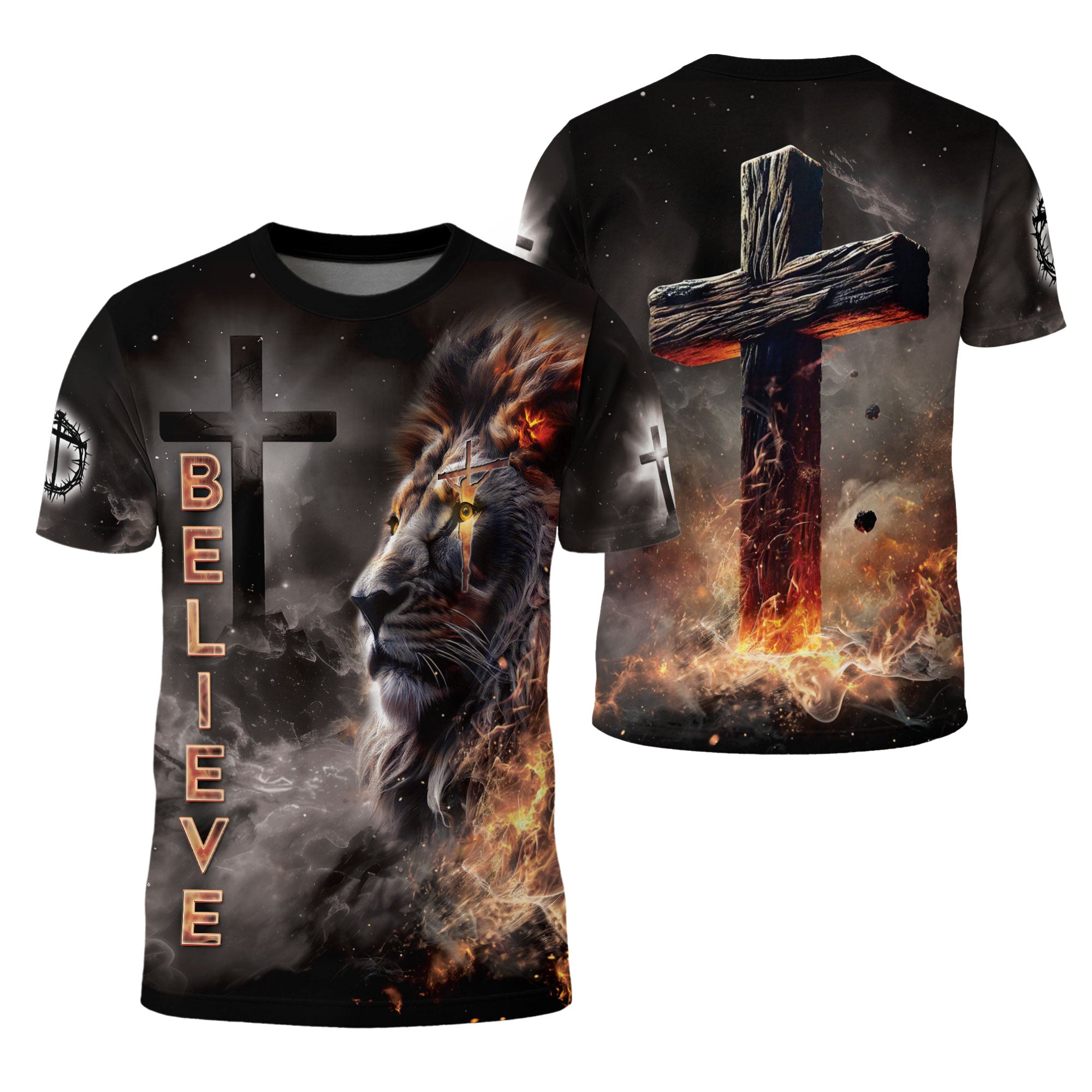 My Faith Is In The Cross "Believe" Religious T-Shirt