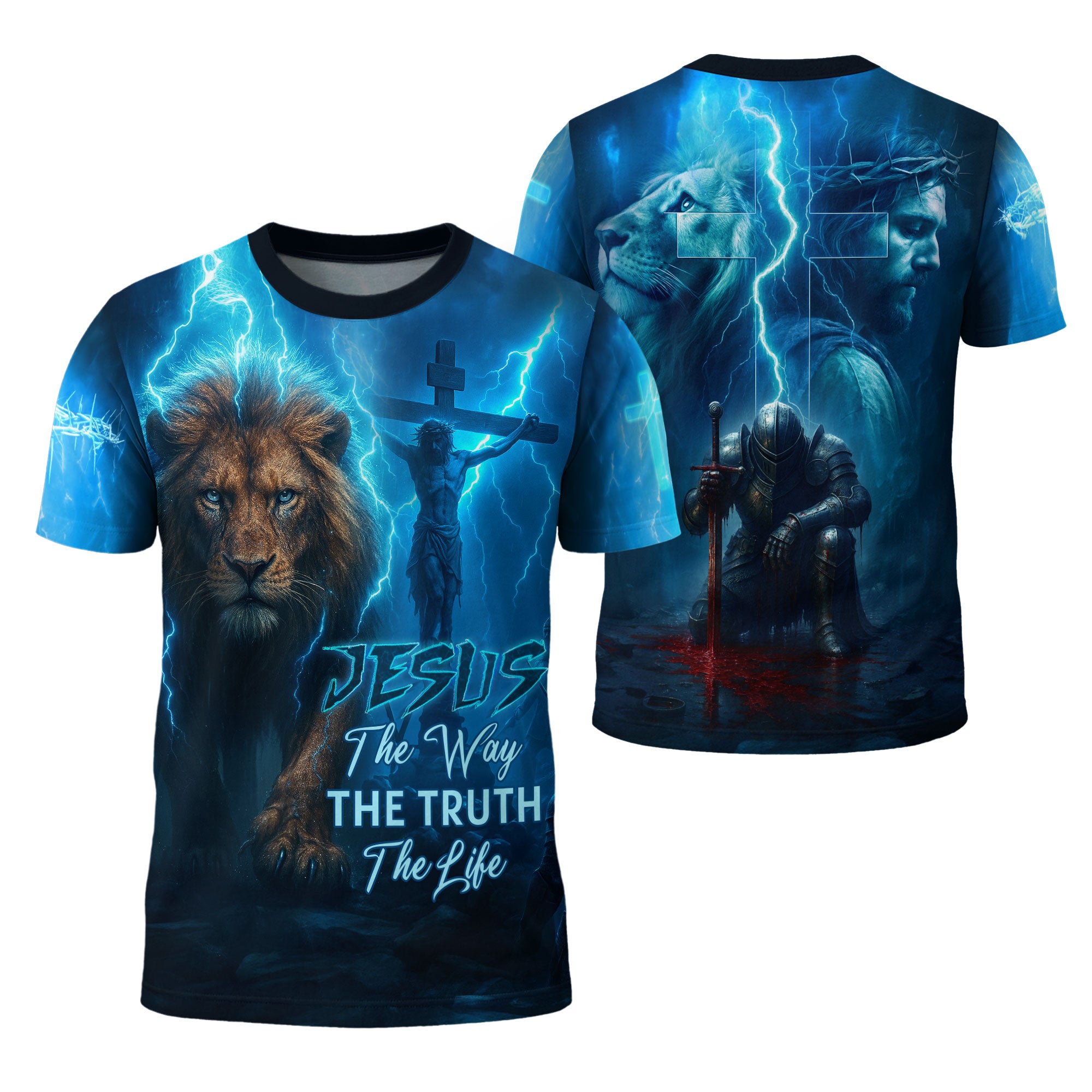 Jesus The Way The Truth The Life Lion Christian Thunder Edition T-Shirt