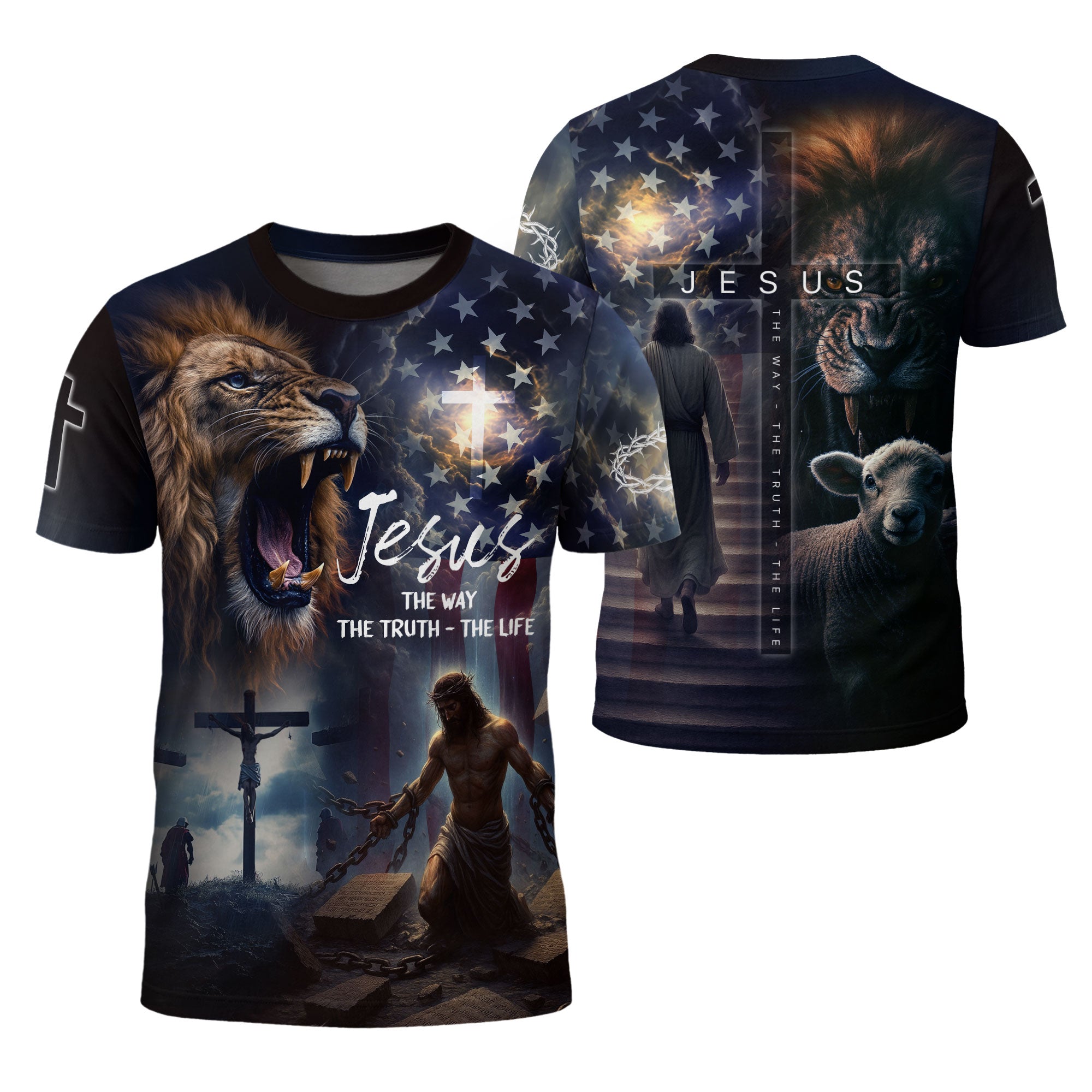 Jesus The Way The Truth The Life Lion Christian Eternal Glory Edition T-Shirt