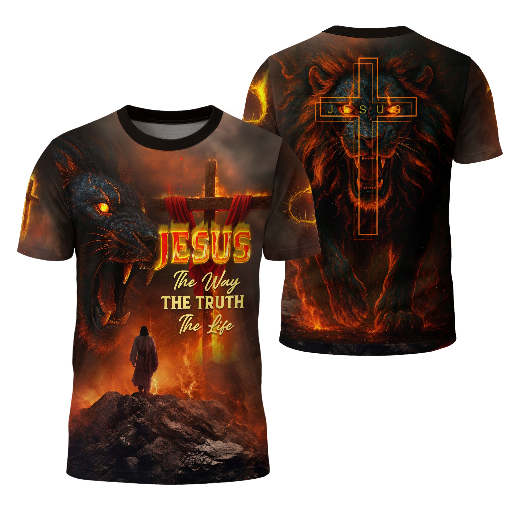 Jesus The Way The Truth The Life Lion of Judah T-Shirt