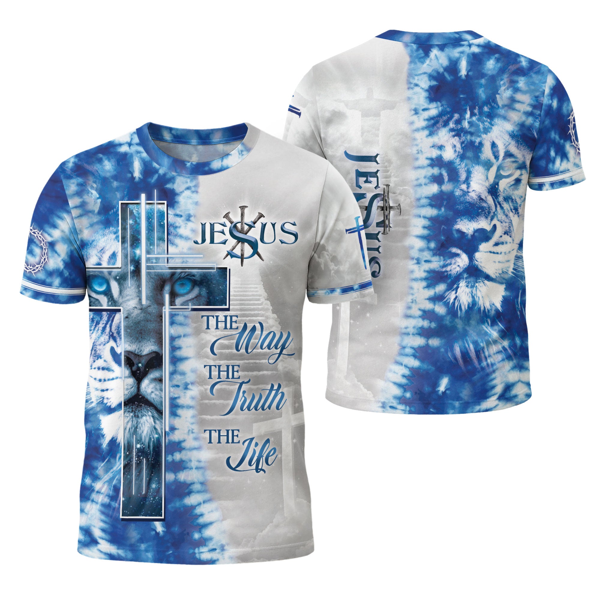 The Gaze Of Truth "The Way The Truth The Life" Blue Eyed Lion T-Shirt