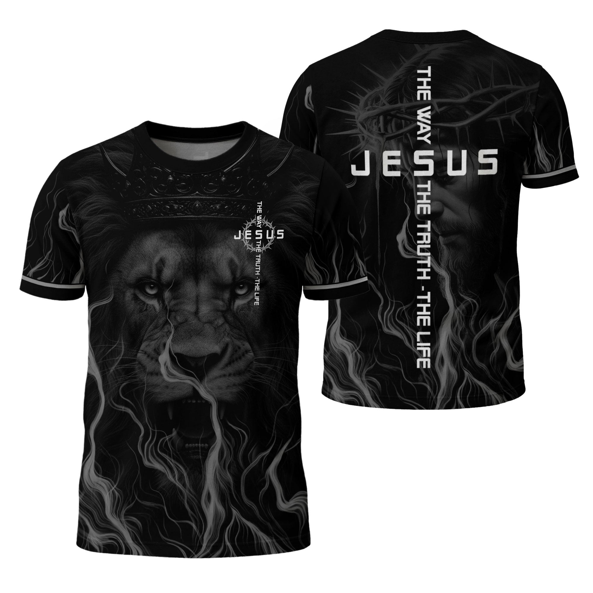 Jesus The Way The Truth The Life Lion of Judah Christian T-Shirt