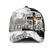REDEEMED Custom White Cross & Lion Cap – Heaven’s Pathway Christian Hat - Rust Field Wear