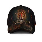 Redeemed by the Lion – Christian Cross Cap with Custom Text - Rust Field Wear