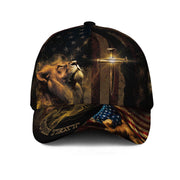 Lion & Sword Cross – Faith Warrior Customized Hat - Rust Field Wear