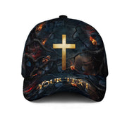Cross in the Fire – Spiritual Warfare Customized Hat - Rust Field Wear