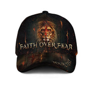 Faith Over Fear - Christian Lion Custom Hat - Rust Field Wear
