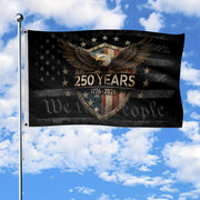 US 1776 2026 Anniversary Eagle Shield We The People Patriotic Outdoor Flag 3x5 ft - Rust Field Wear