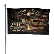 United States 250th Anniversary Semiquincentennial Flag 1776–2026 – Eagle & Liberty Bell Patriotic Décor