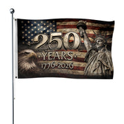 250 Years Semiquincentennial Flag 1776–2026 – Eagle & Liberty Patriotic American Décor