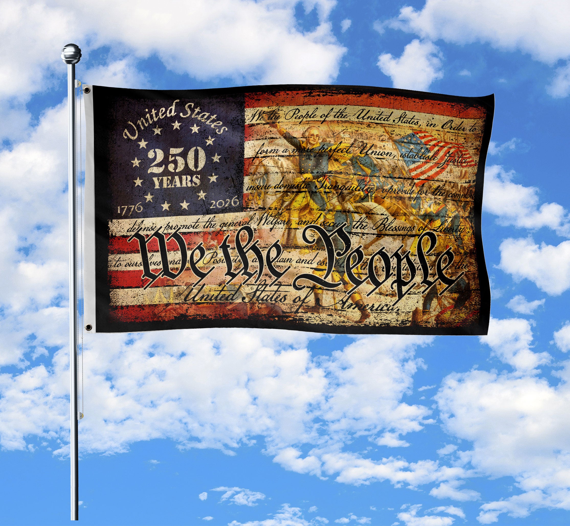 250 Years of Freedom “We The People” Semiquincentennial Double-Sided House Flag – Patriotic American Décor 1776–2026