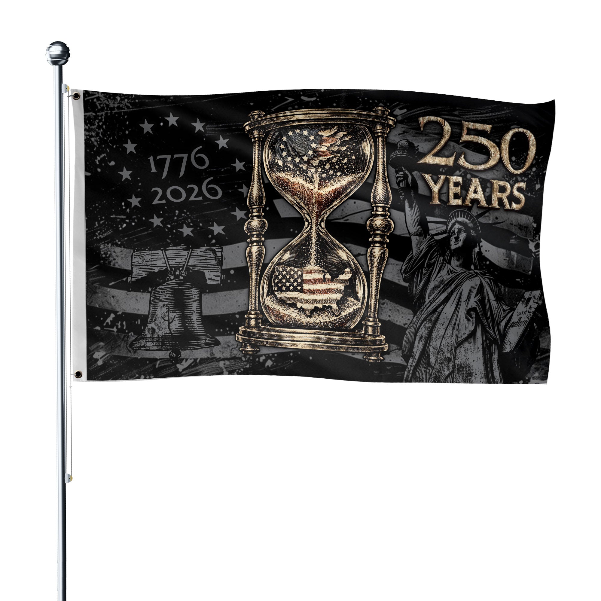United States 250 Years Anniversary Flag 1776–2026, American Eagle Patriotic Heritage Flag