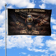 American 250th Anniversary Flag 1776-2026 250 Years of Freedom Patriotic Eagle Memorial