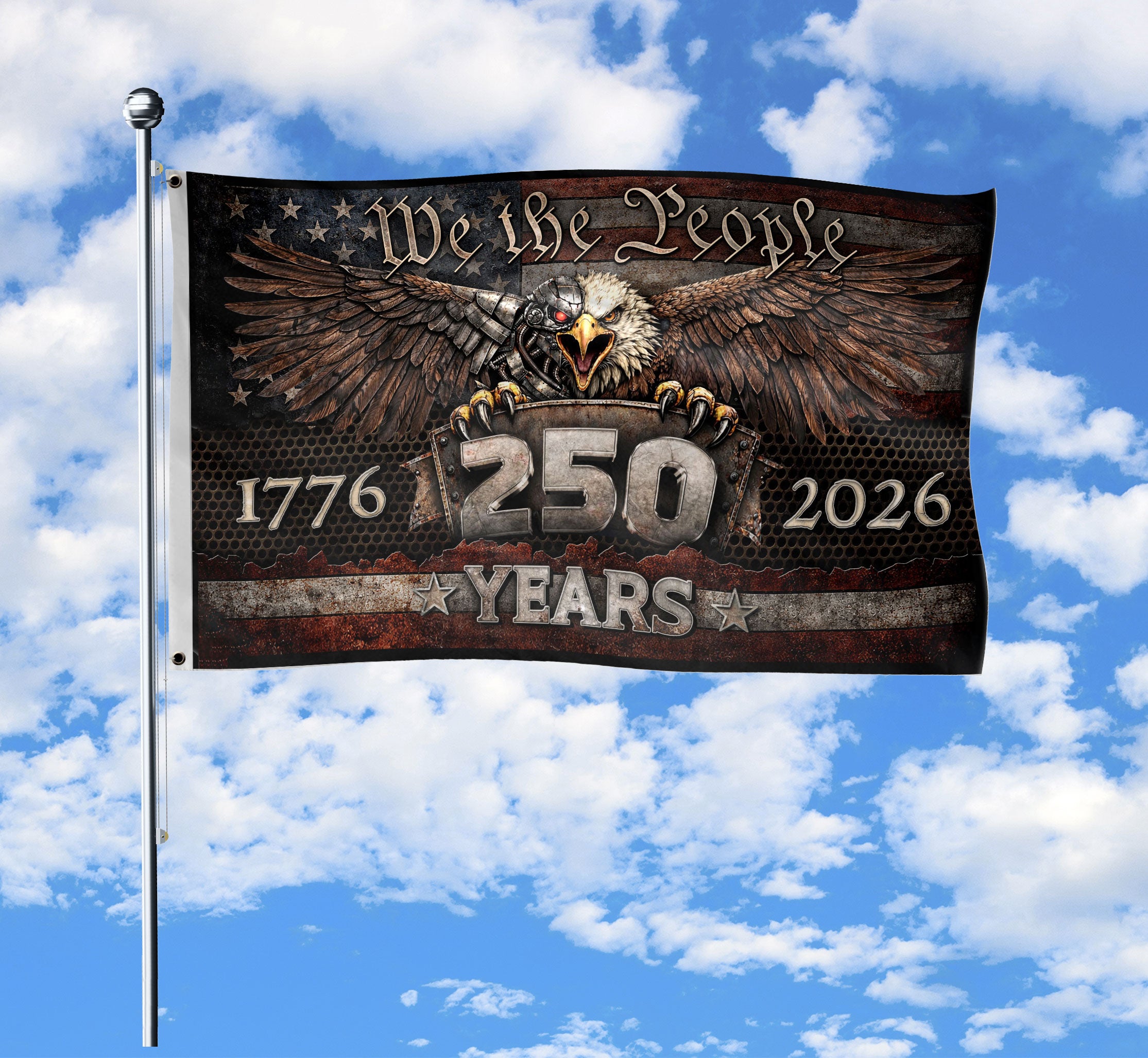 USA 250 Years Independence Flag 1776–2026 American Eagle Patriotic Outdoor Flag