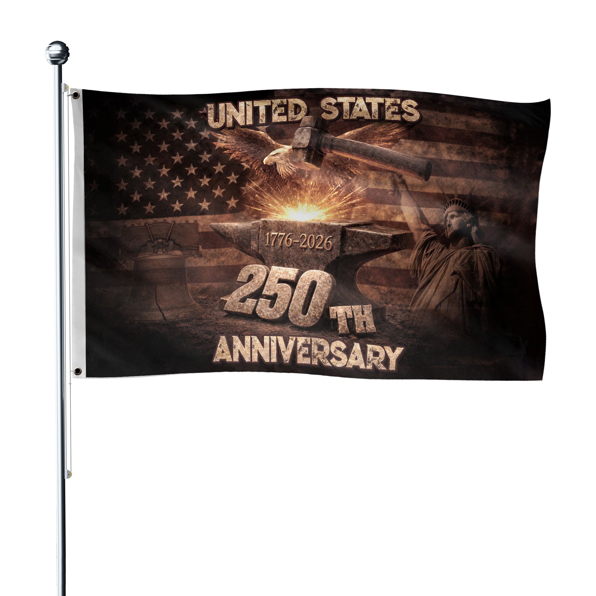 United States 250th Semiquincentennial Flag 1776–2026 Patriotic Outdoor Garden Flag