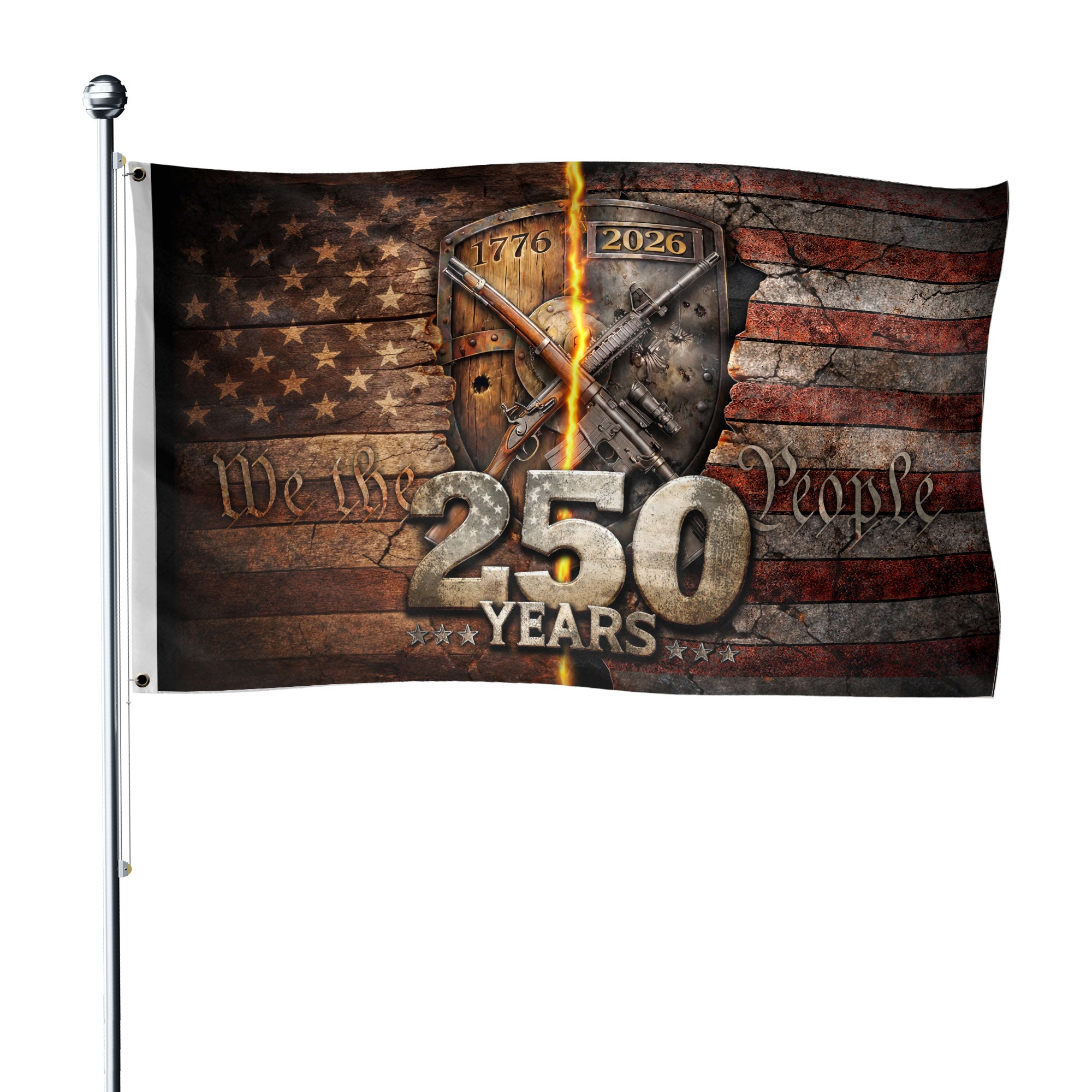 United States 250th Independence Anniversary Flag 1776–2026 Modern Patriotic Garden Flag