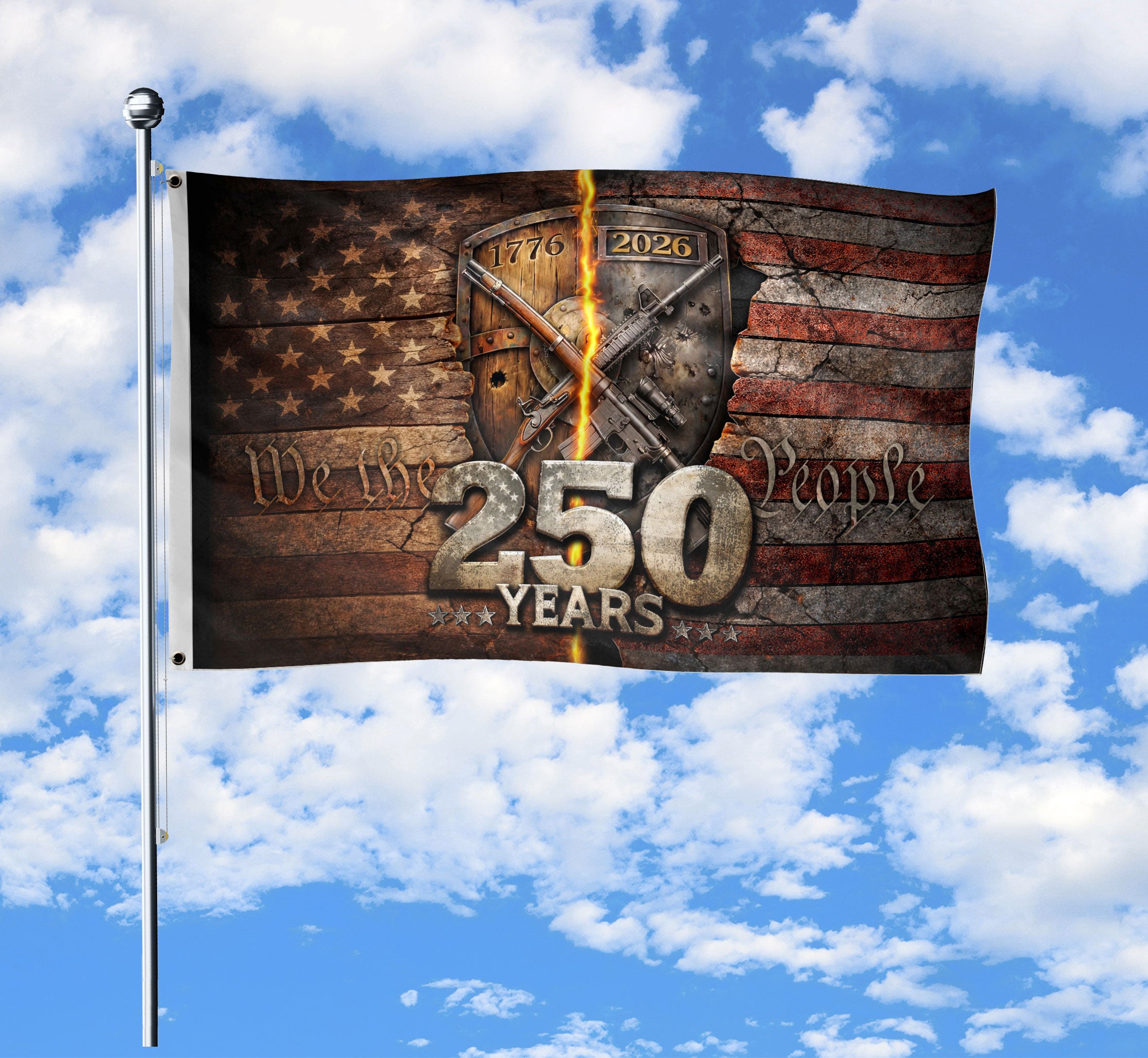 United States 250th Independence Anniversary Flag 1776–2026 Modern Patriotic Flag