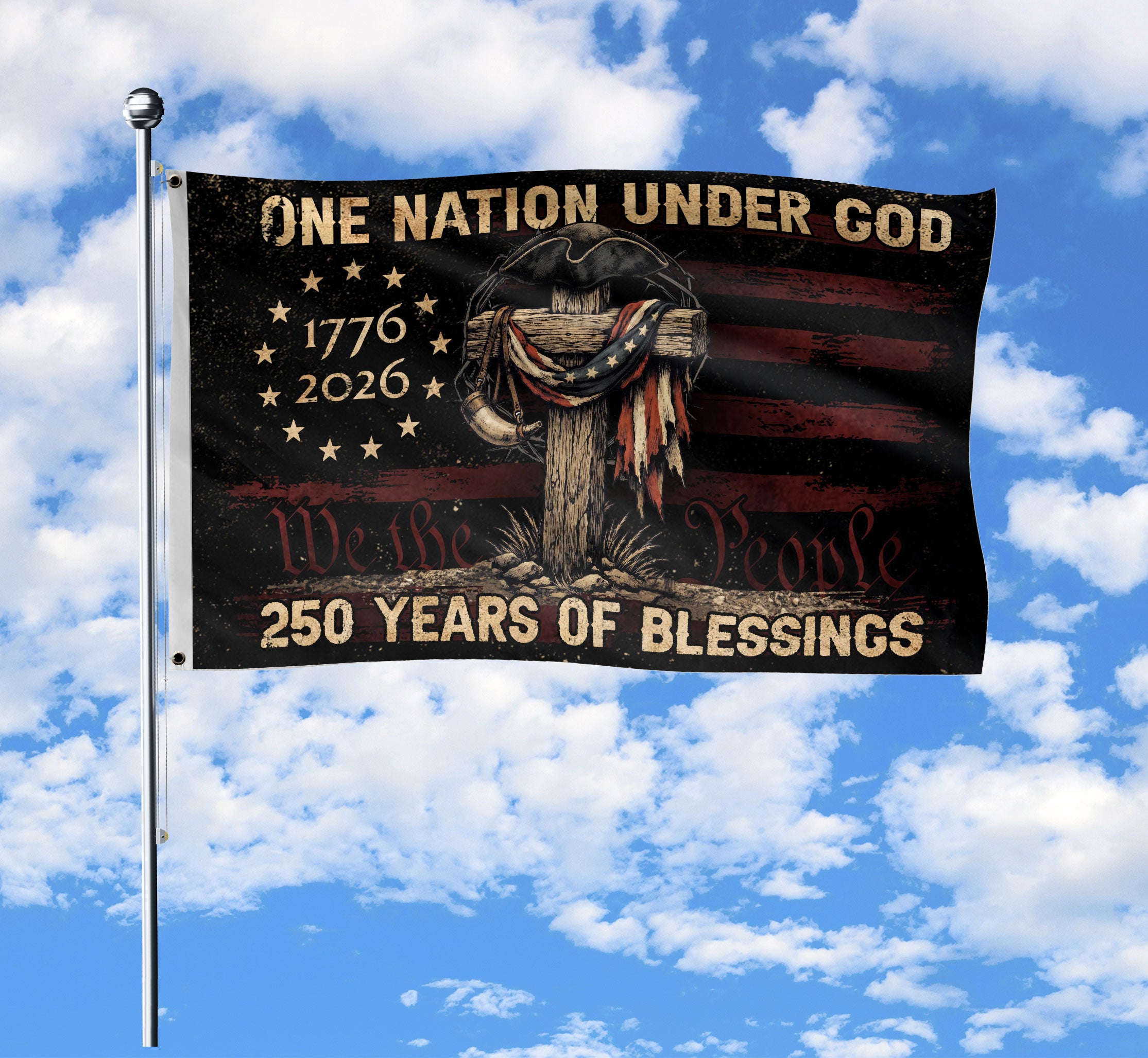 Patriotic Christian Outdoor Flag USA Celebration