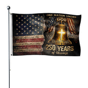 One Nation Under God America Religious US 250th Anniversary Flag – 250 Years of Blessings Garden Banner